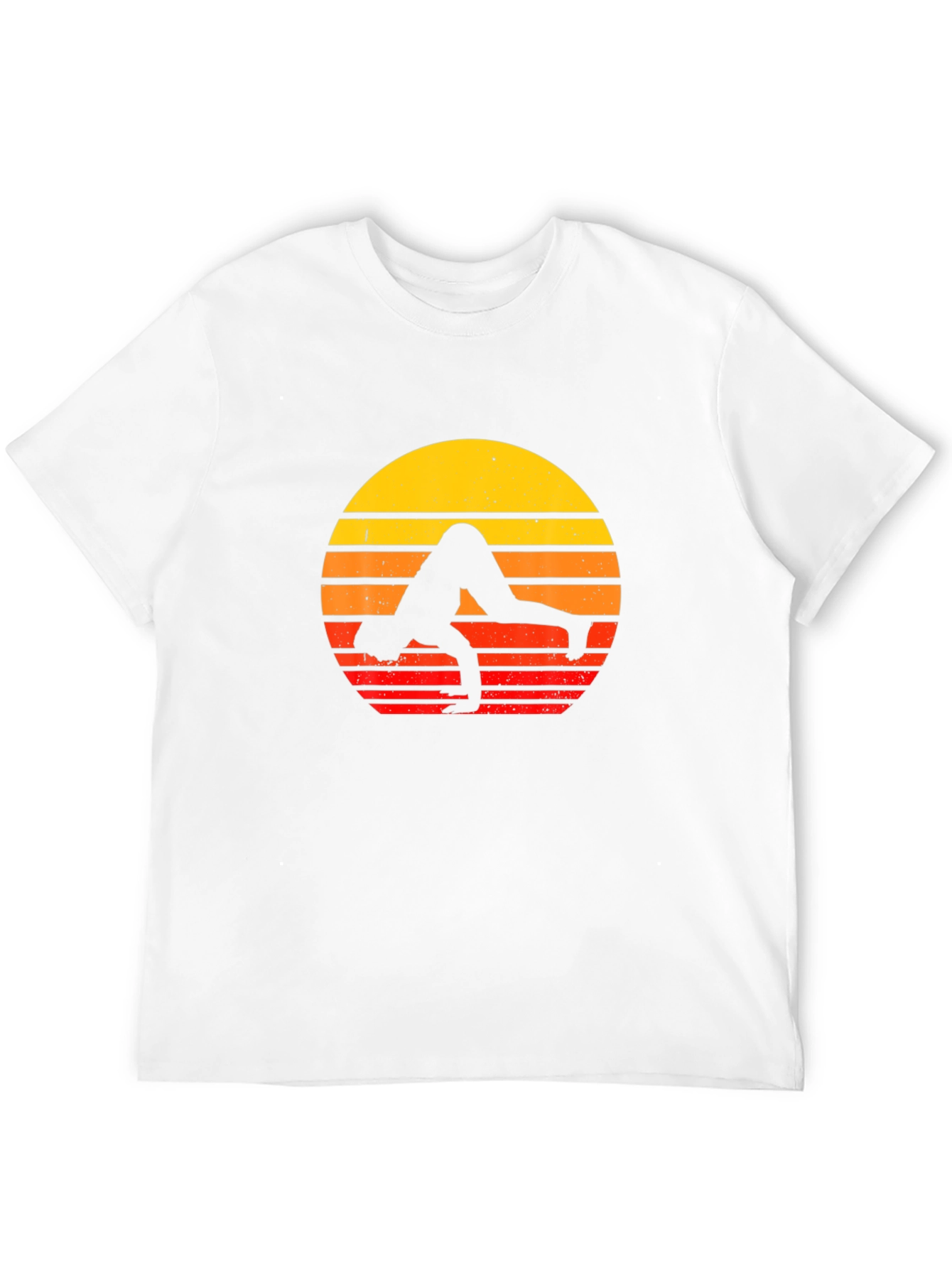 Yoga Sunset Graphic Tee - Black Cotton Blend Shirt