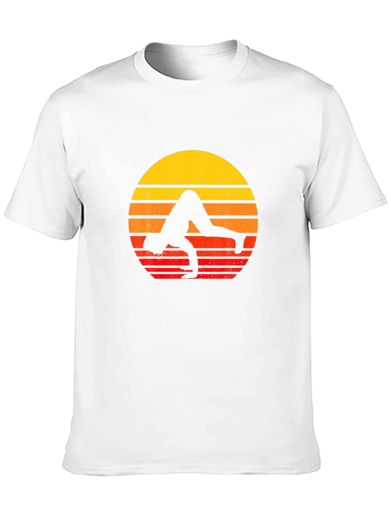 Yoga Sunset Graphic Tee - Black Cotton Blend Shirt
