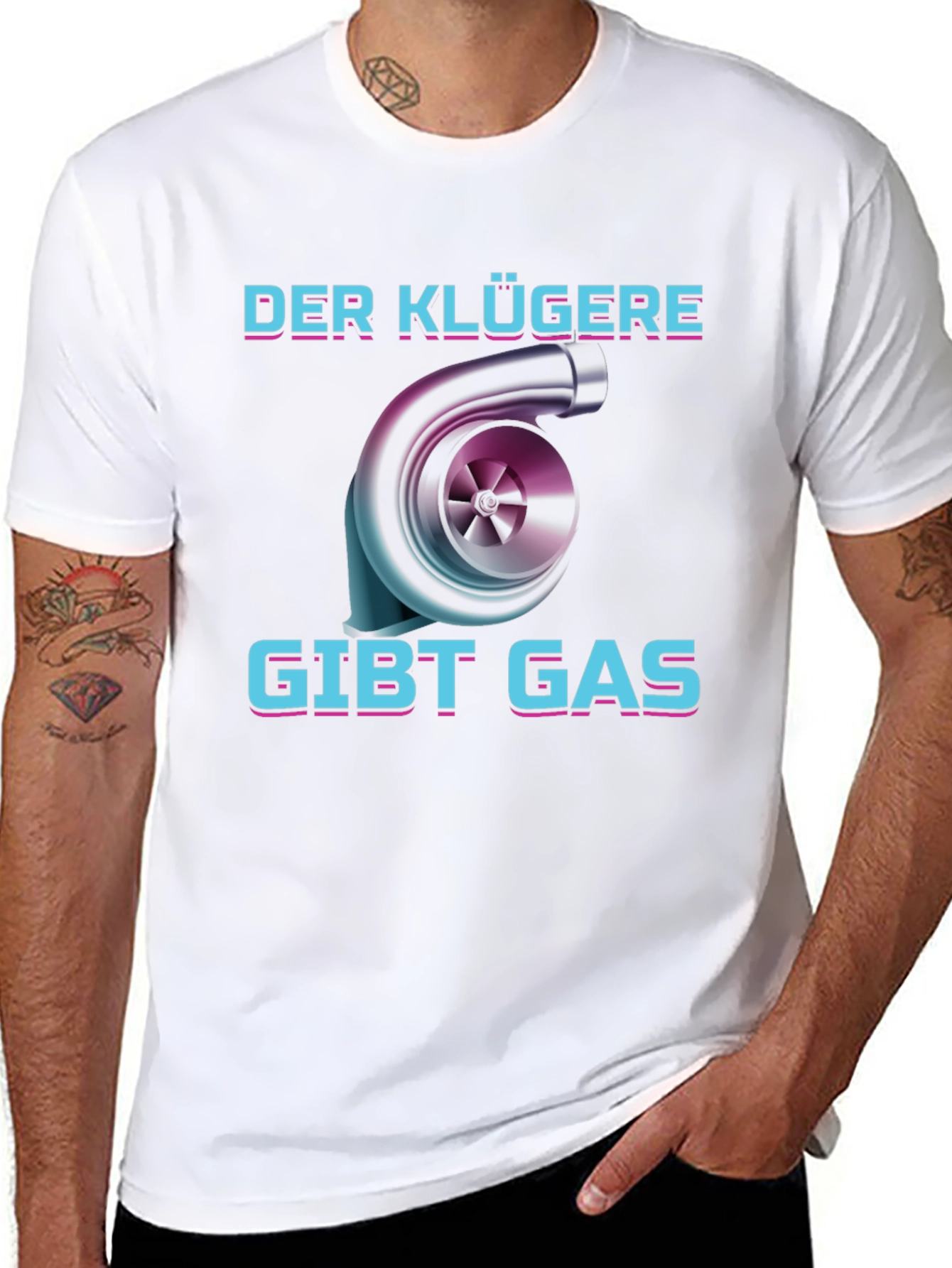 Der Klügere Gibt Gas T-Shirt - Turbo Engine Design