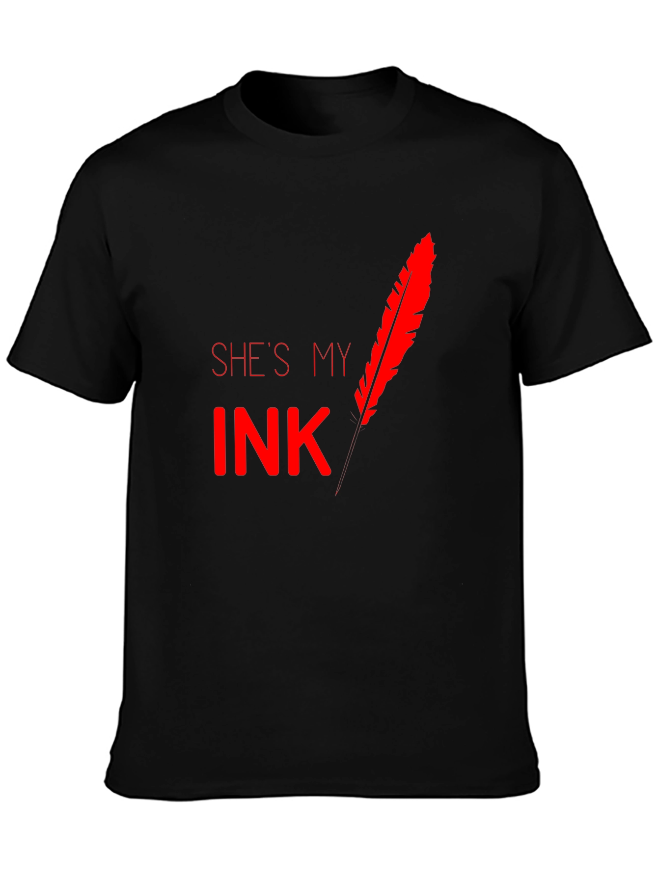 Shes My Ink Feather Graphic T-Shirt