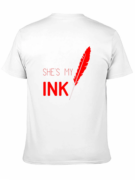 Shes My Ink Feather Graphic T-Shirt