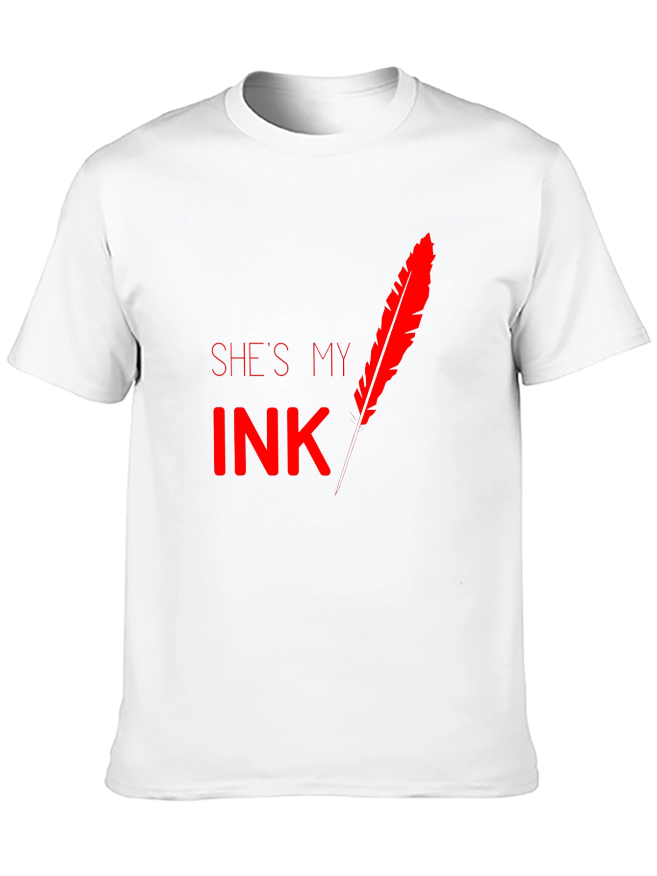 Shes My Ink Feather Graphic T-Shirt