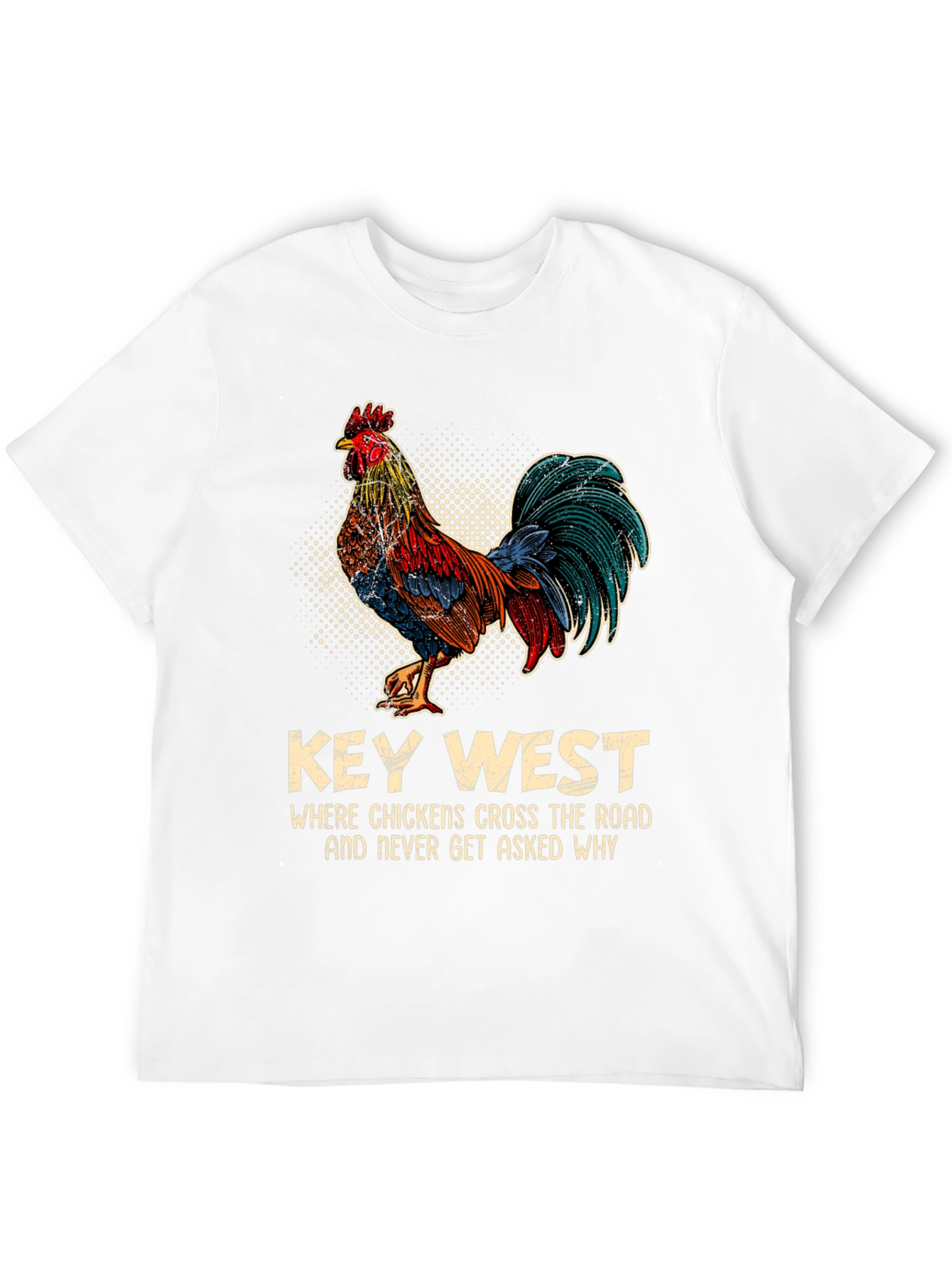 Key West Chicken T-Shirt - Funny Graphic Tee