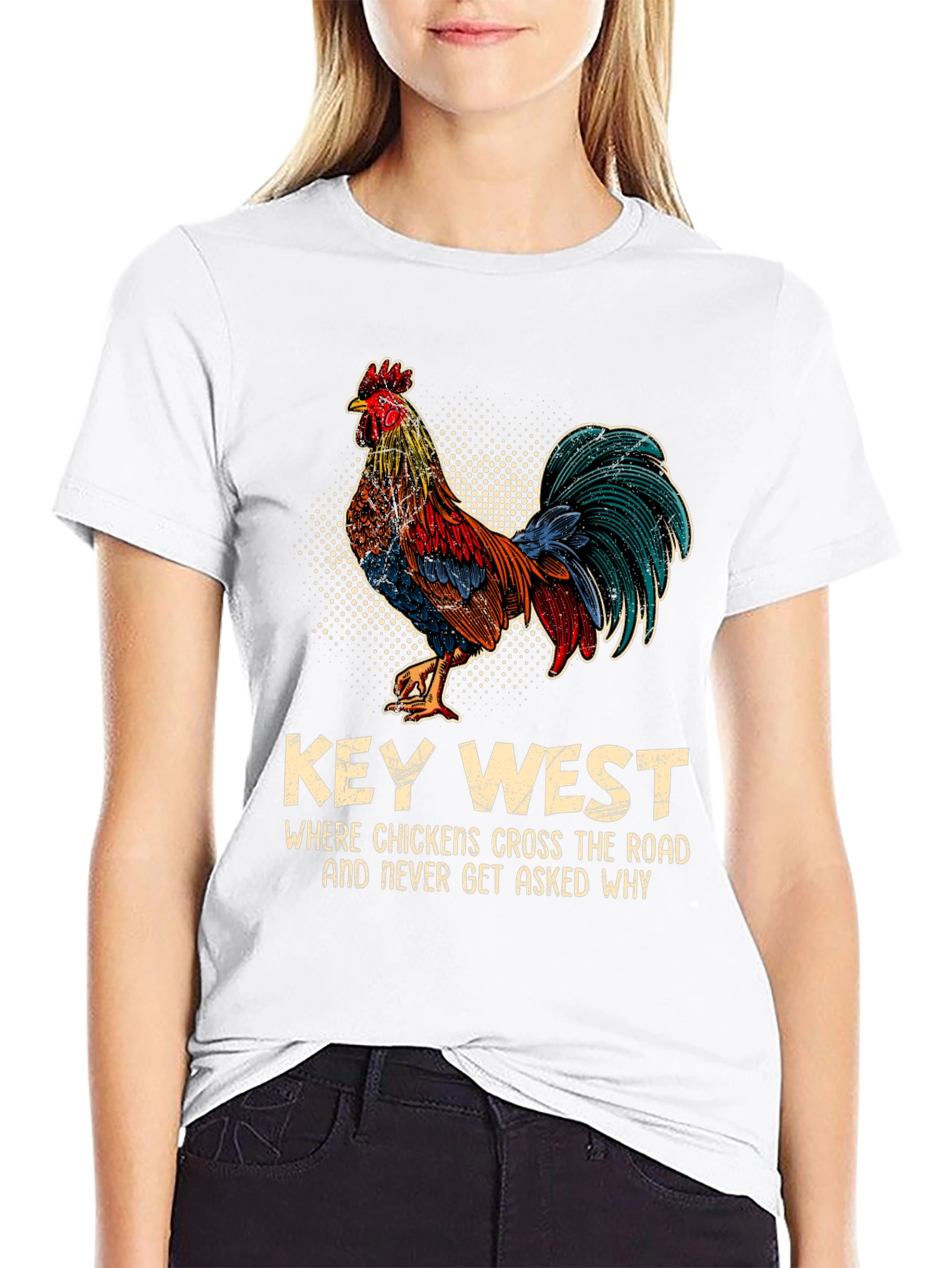 Key West Chicken T-Shirt - Funny Graphic Tee