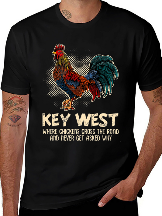 Key West Chicken T-Shirt - Funny Graphic Tee