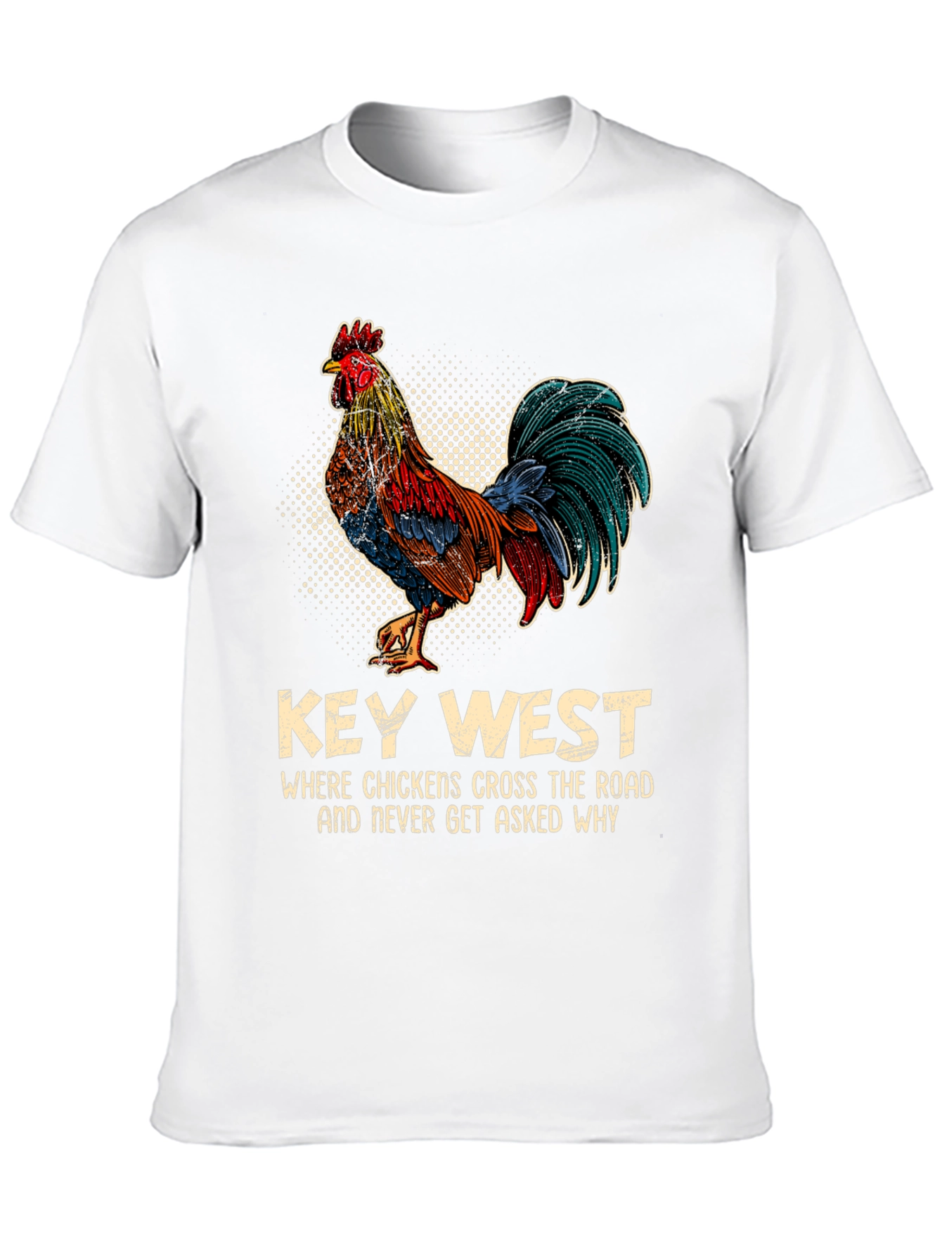 Key West Chicken T-Shirt - Funny Graphic Tee