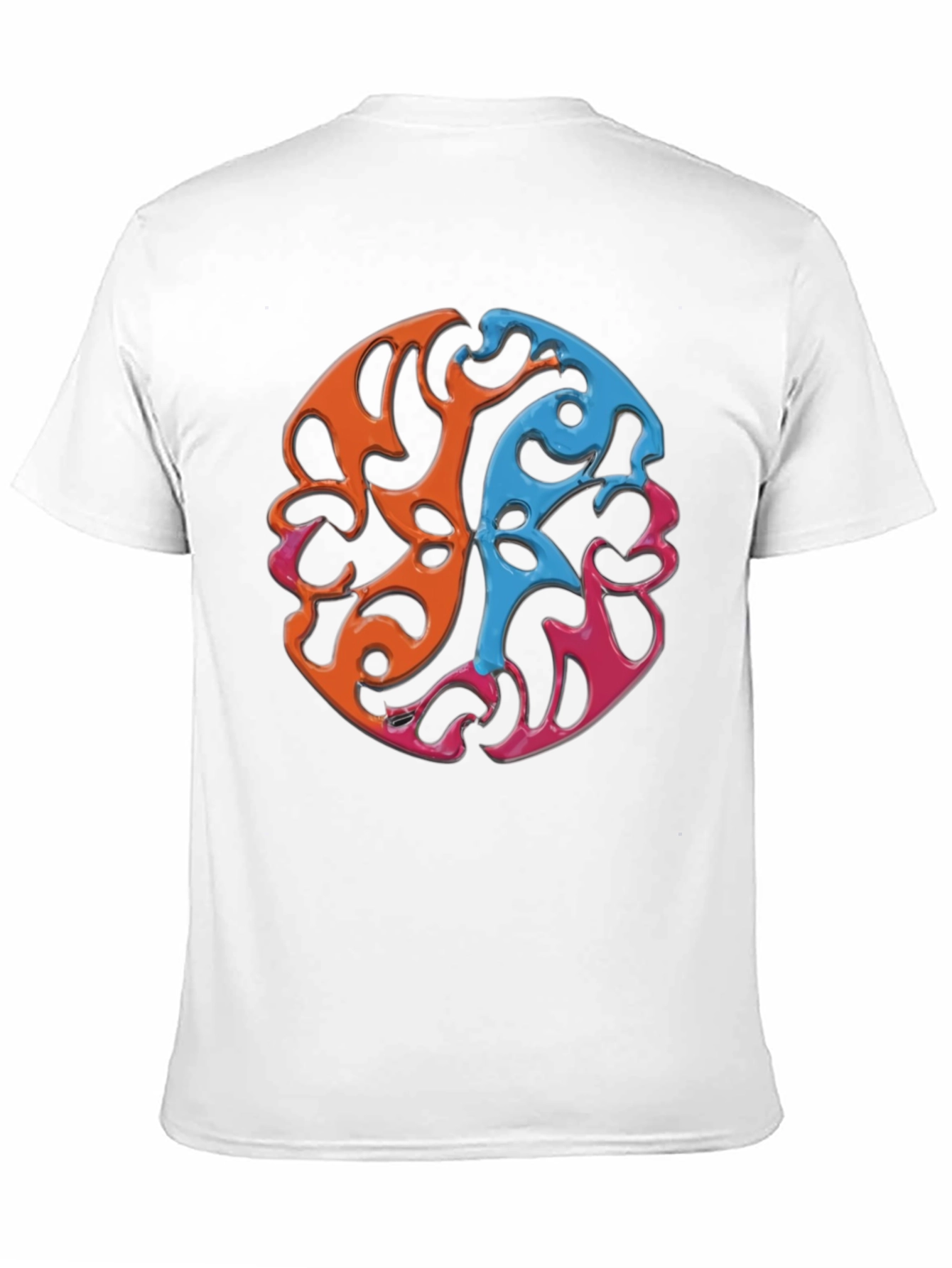 Abstract Swirl Graphic Tee - Casual Comfort