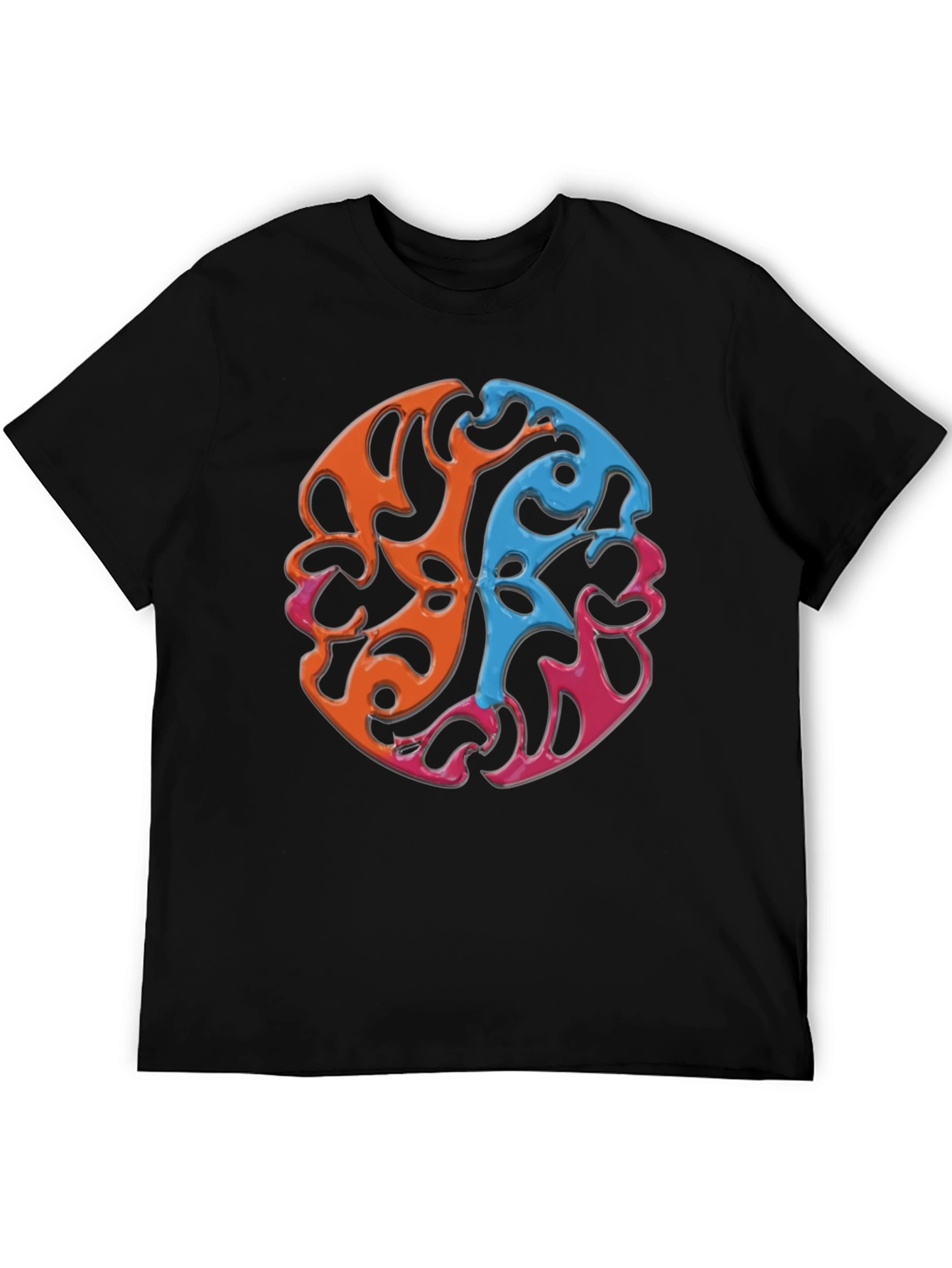 Abstract Swirl Graphic Tee - Casual Comfort