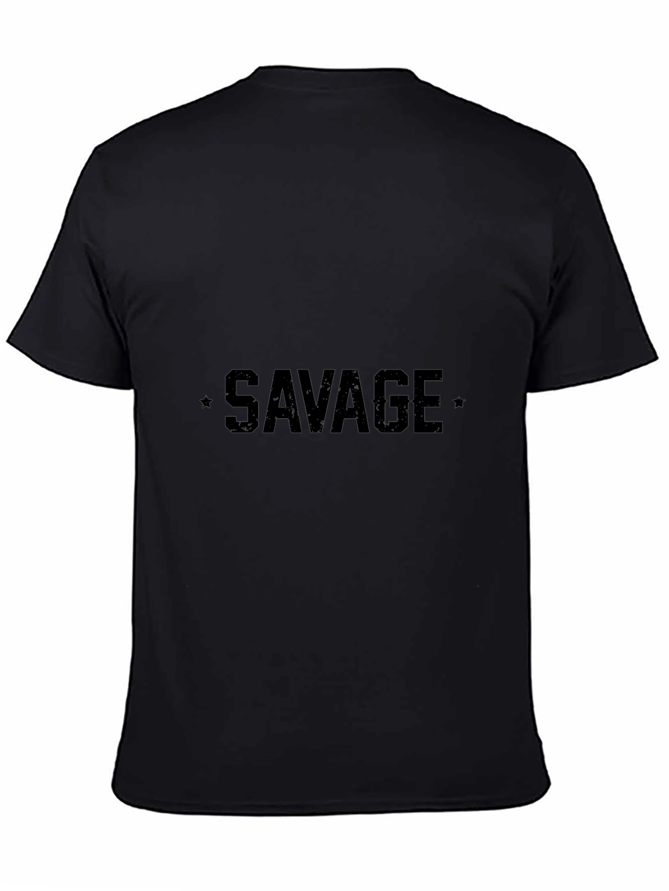 Savage Graphic Tee - Black Crew Neck T-Shirt