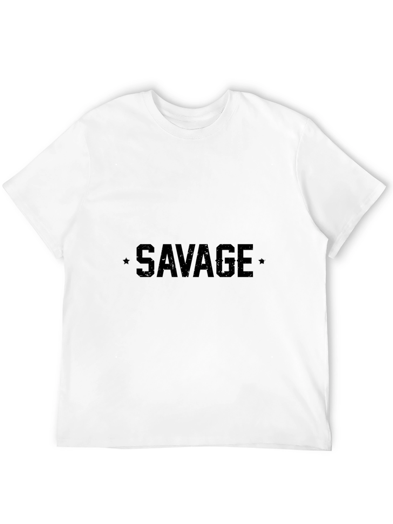 Savage Graphic Tee - Black Crew Neck T-Shirt