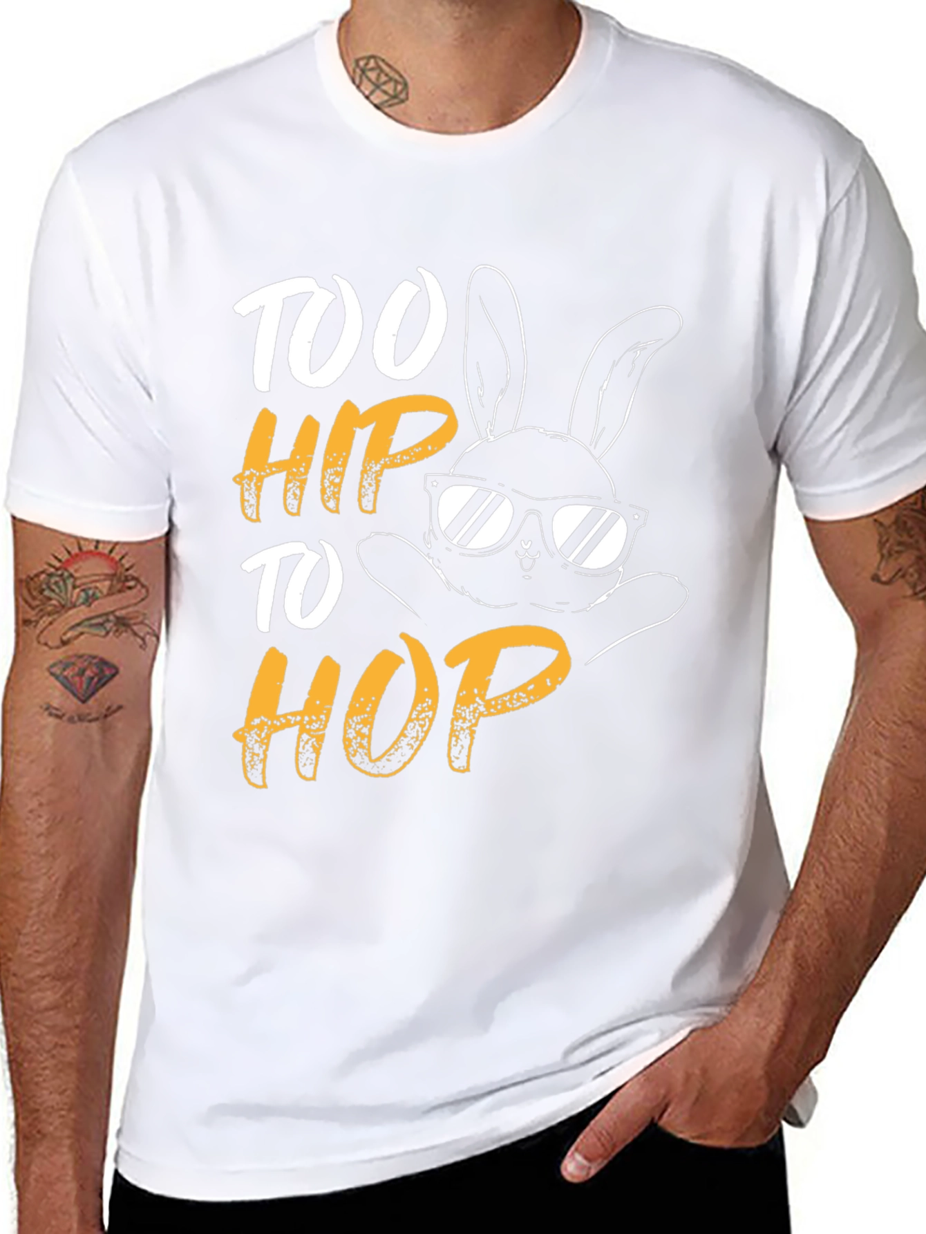 Too Hip to Hop Easter Bunny T-Shirt