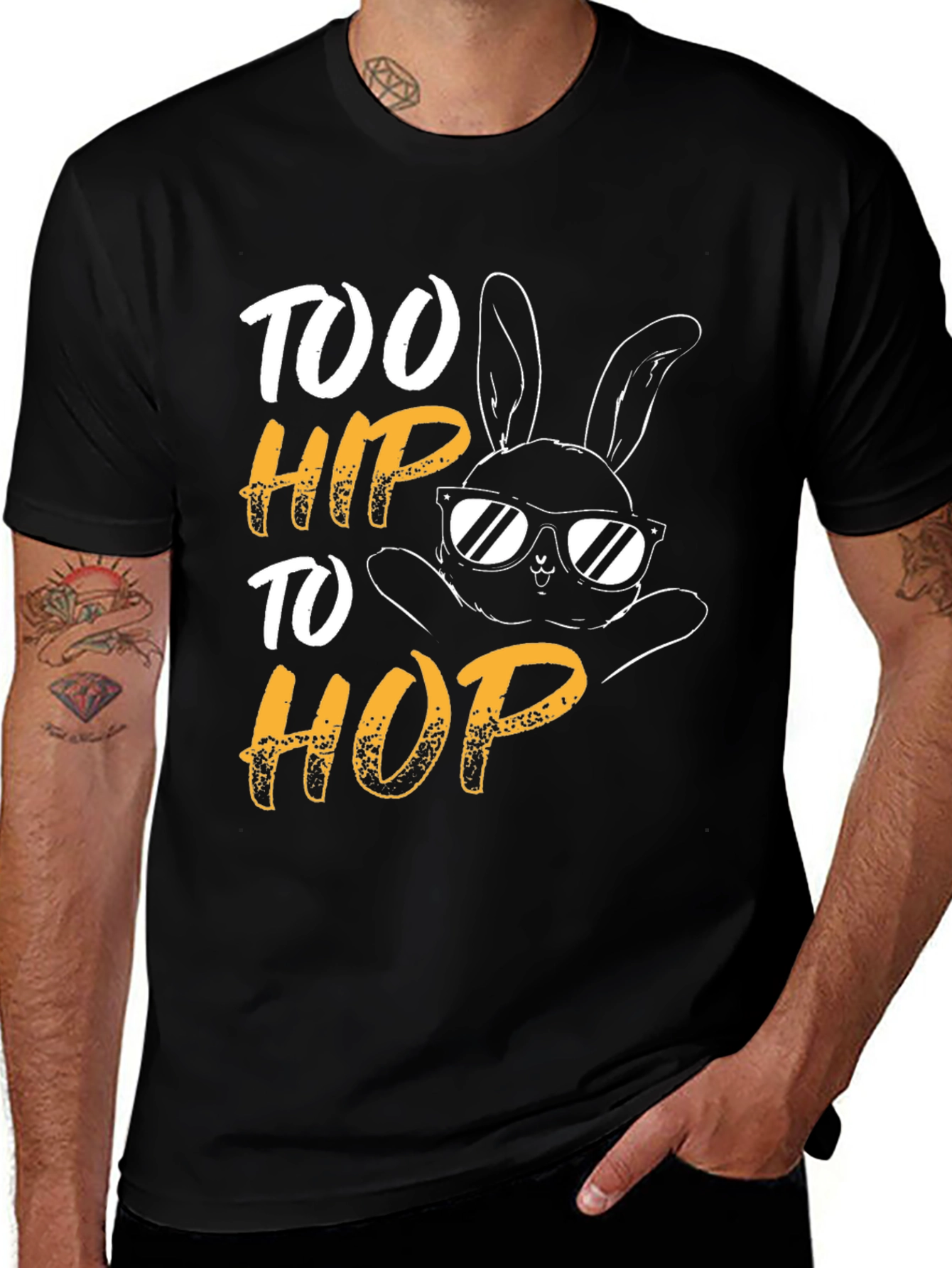 Too Hip to Hop Easter Bunny T-Shirt