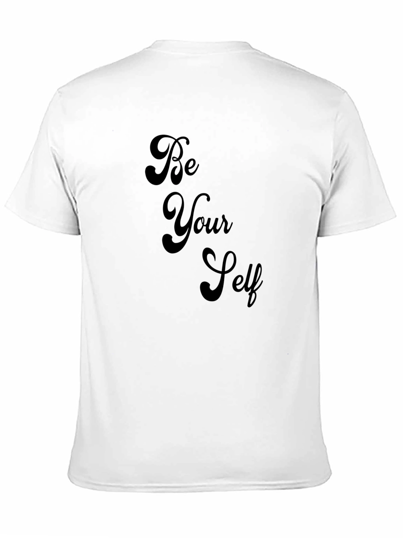 Be Yourself Graphic Tee - Black Cotton T-Shirt