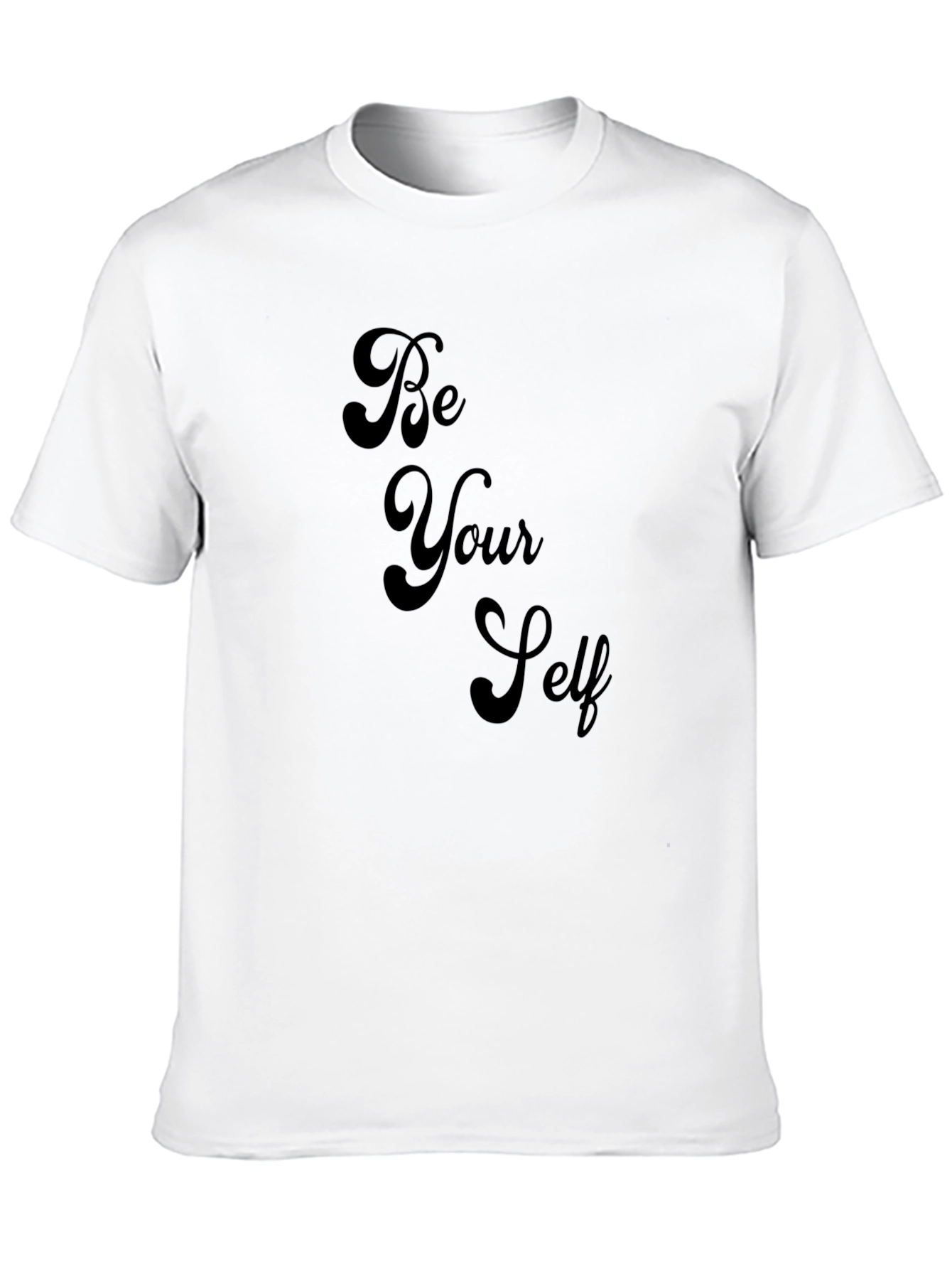 Be Yourself Graphic Tee - Black Cotton T-Shirt