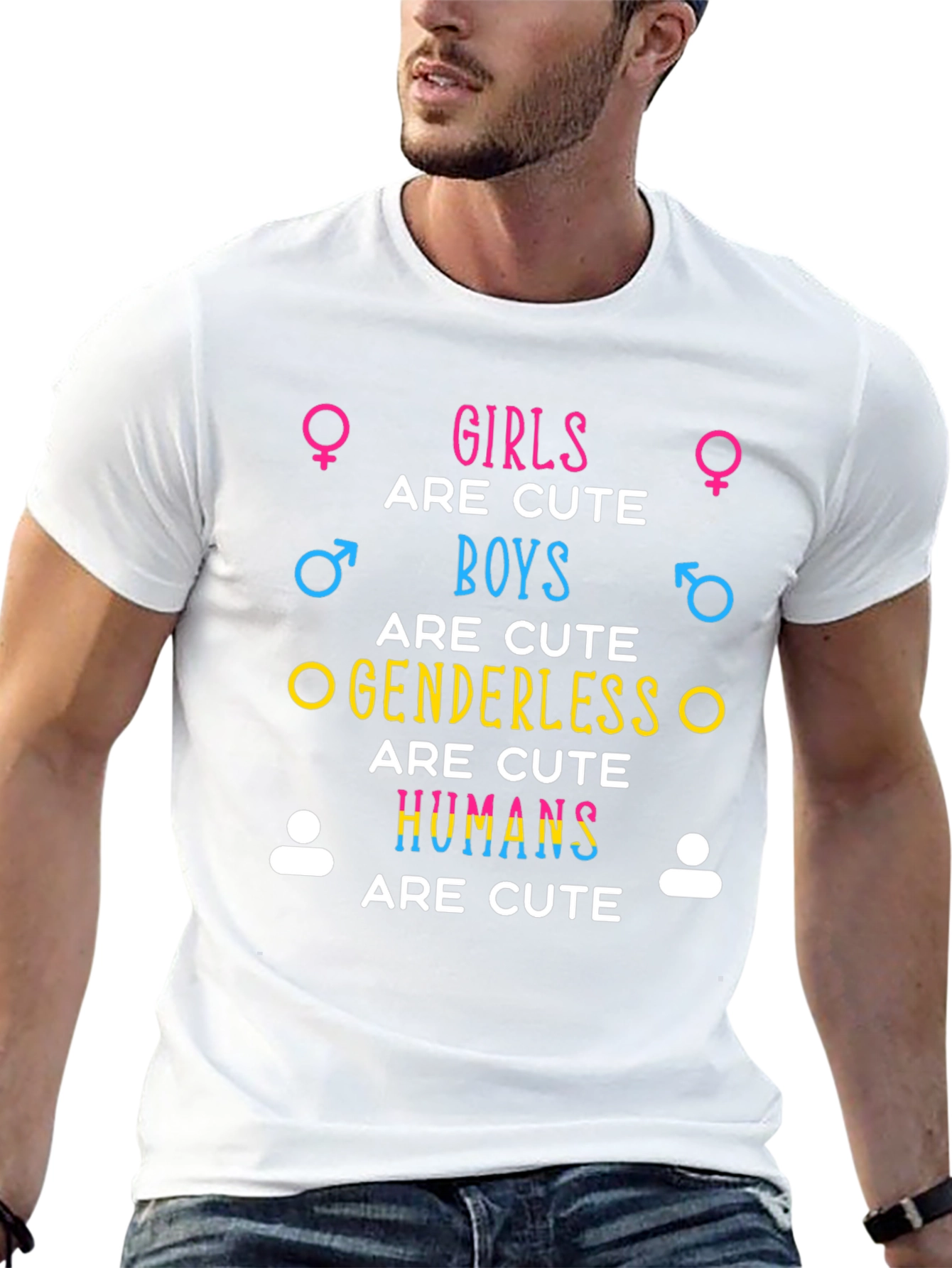 Cute Humans Black Graphic Tee