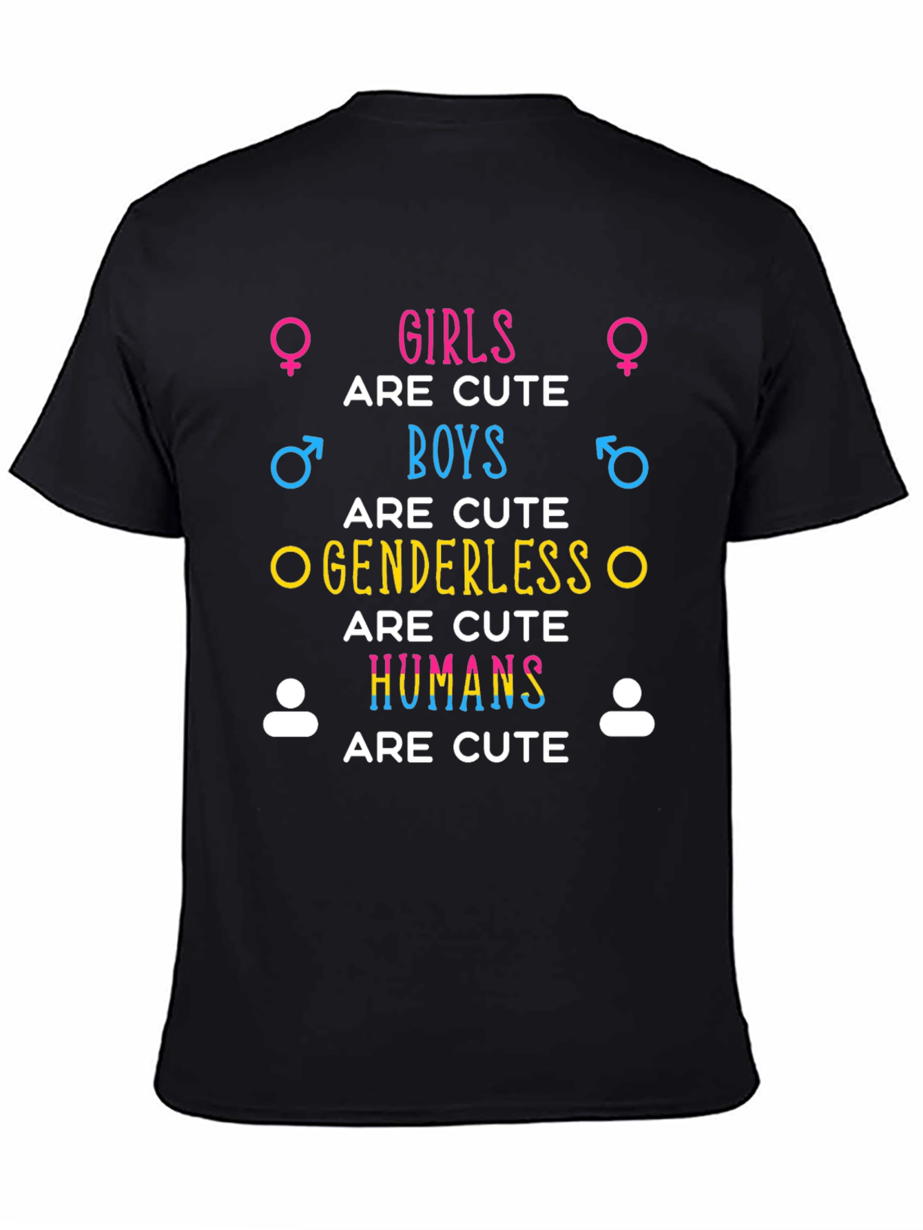 Cute Humans Black Graphic Tee