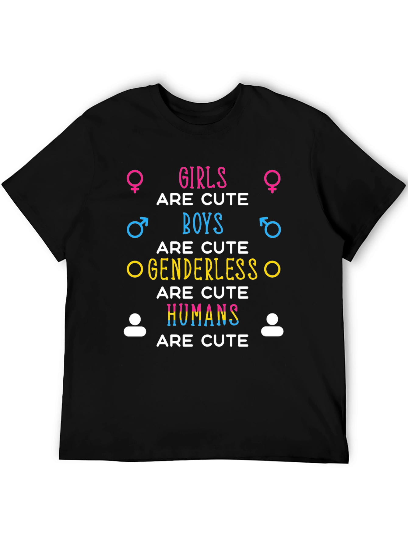 Cute Humans Black Graphic Tee