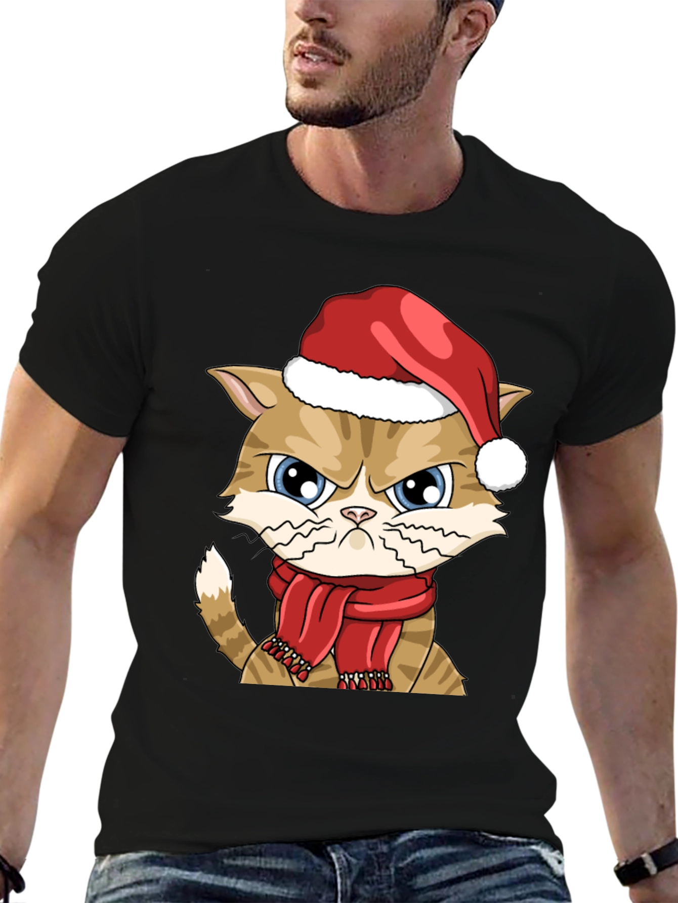 Grumpy Christmas Cat T-Shirt