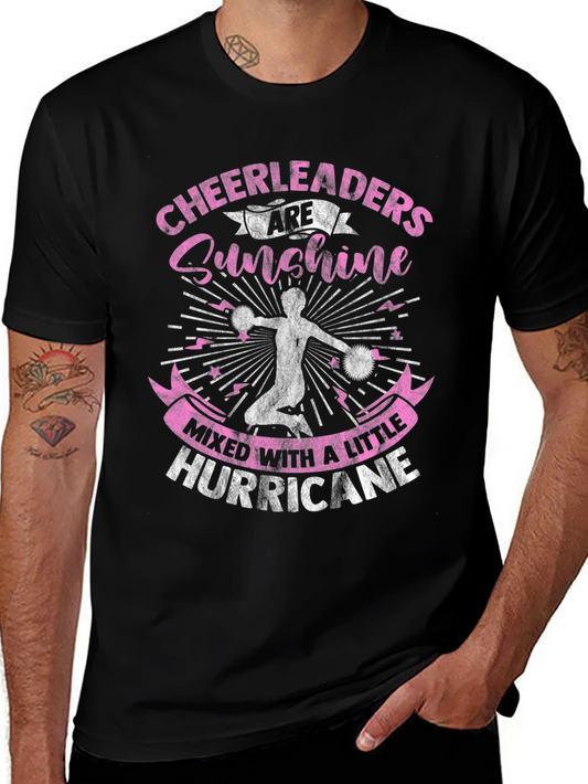 Cheerleader Sunshine Hurricane Black Graphic Tee