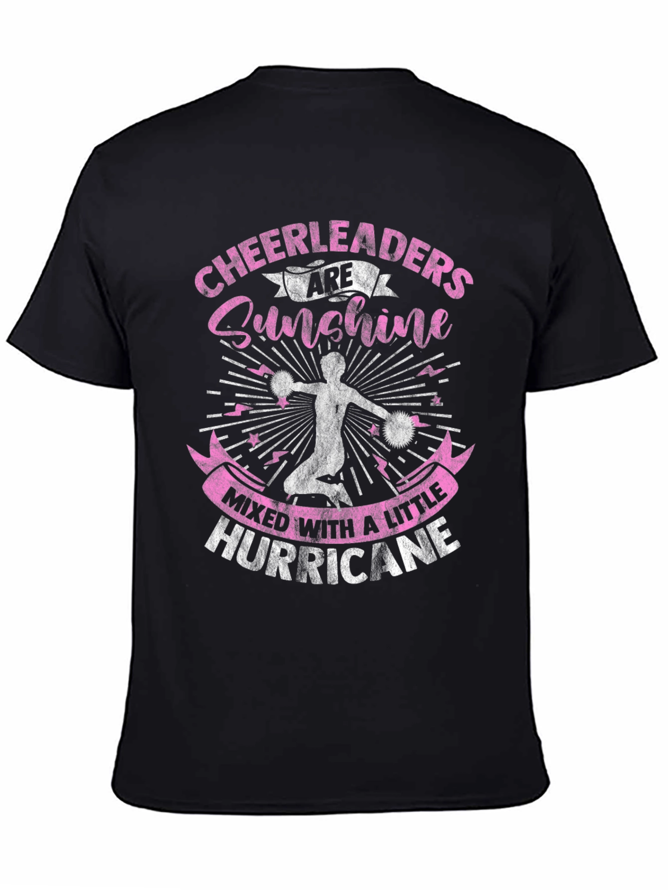 Cheerleader Sunshine Hurricane Black Graphic Tee