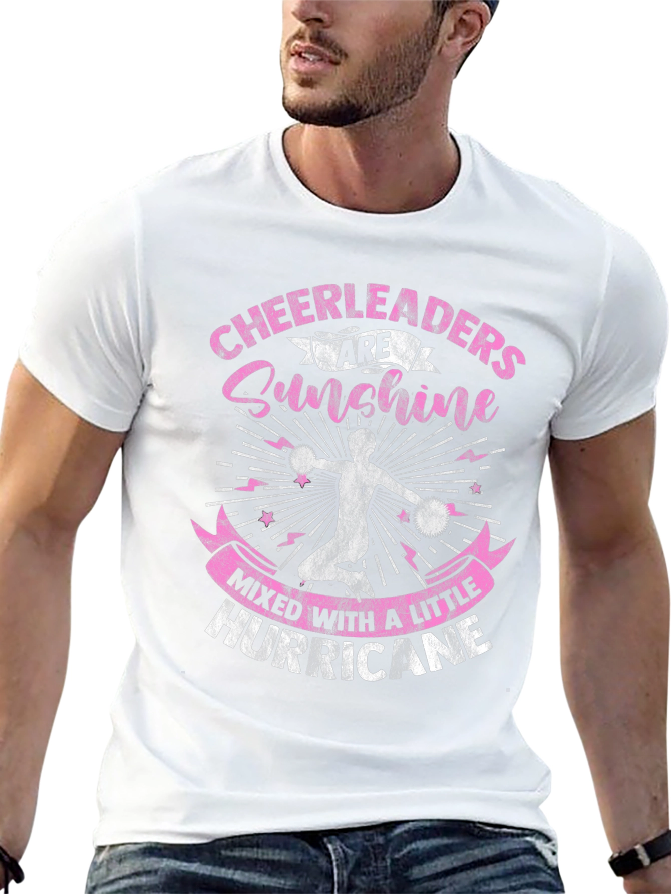 Cheerleader Sunshine Hurricane Black Graphic Tee