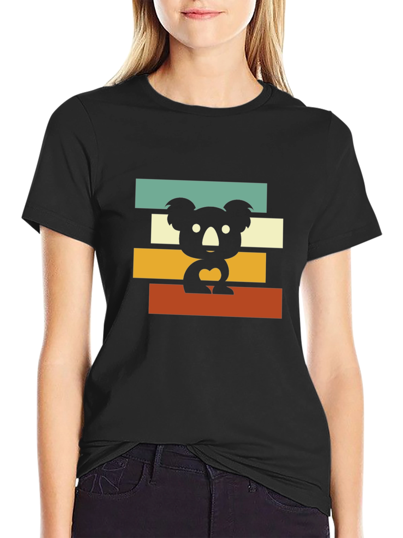 Retro Koala T-Shirt - Black Graphic Tee