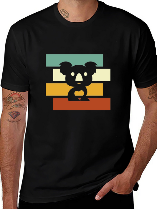 Retro Koala T-Shirt - Black Graphic Tee