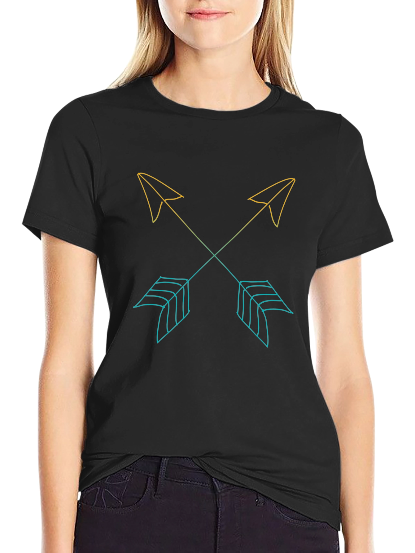 Crossed Arrows Graphic Tee - Casual Style