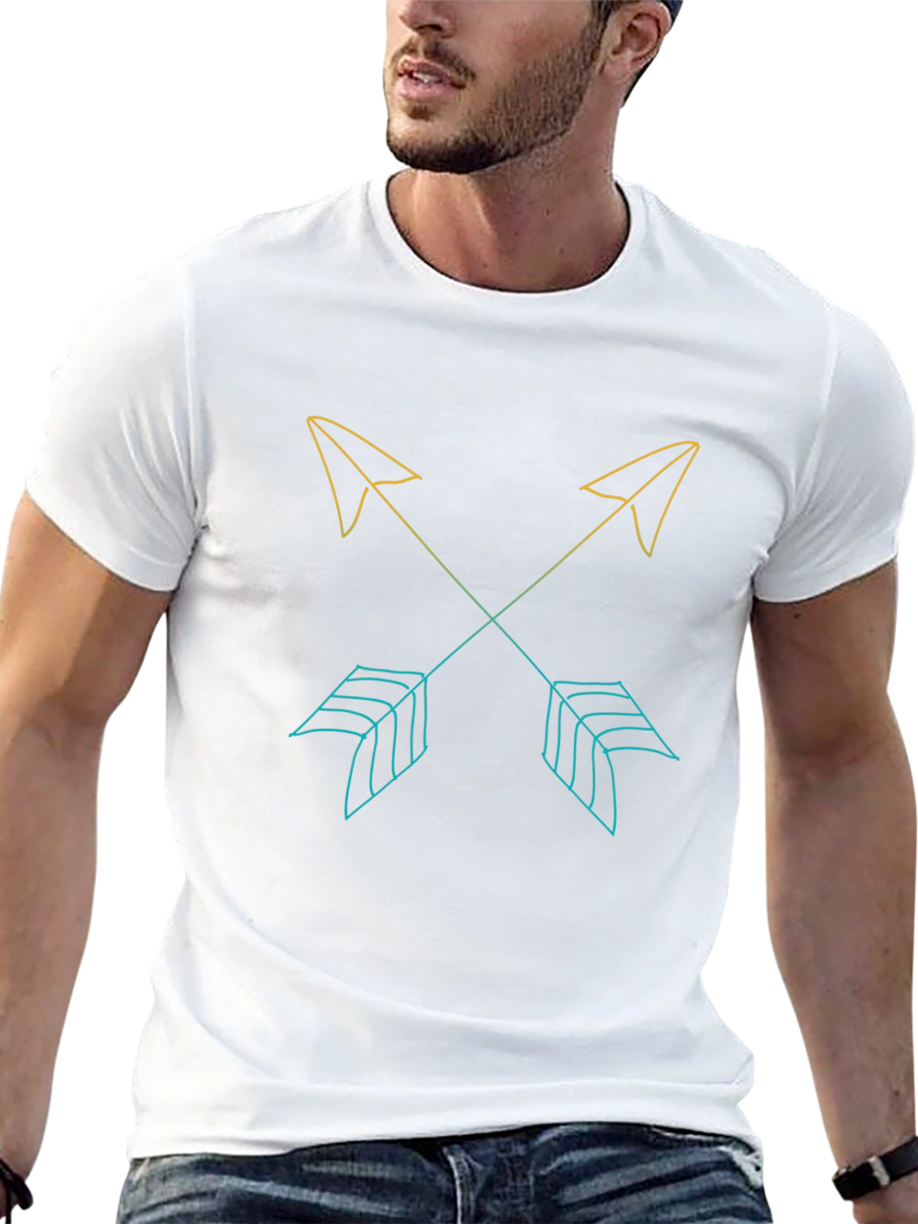 Crossed Arrows Graphic Tee - Casual Style
