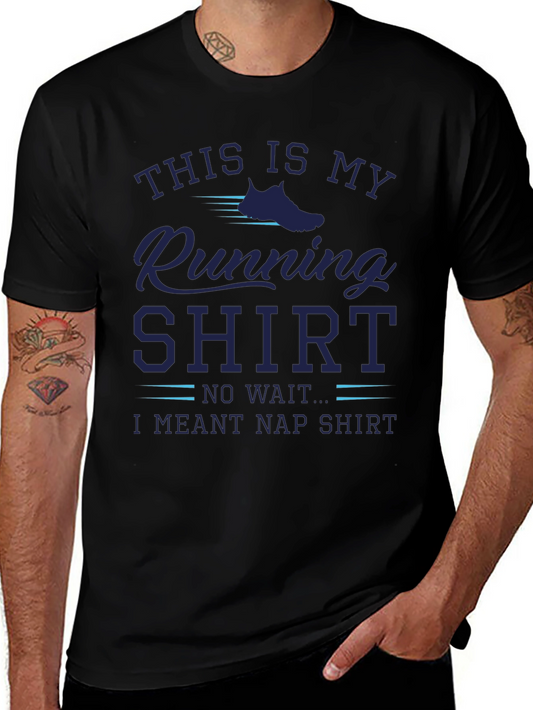 Funny Running Nap Shirt - Mens Graphic Tee