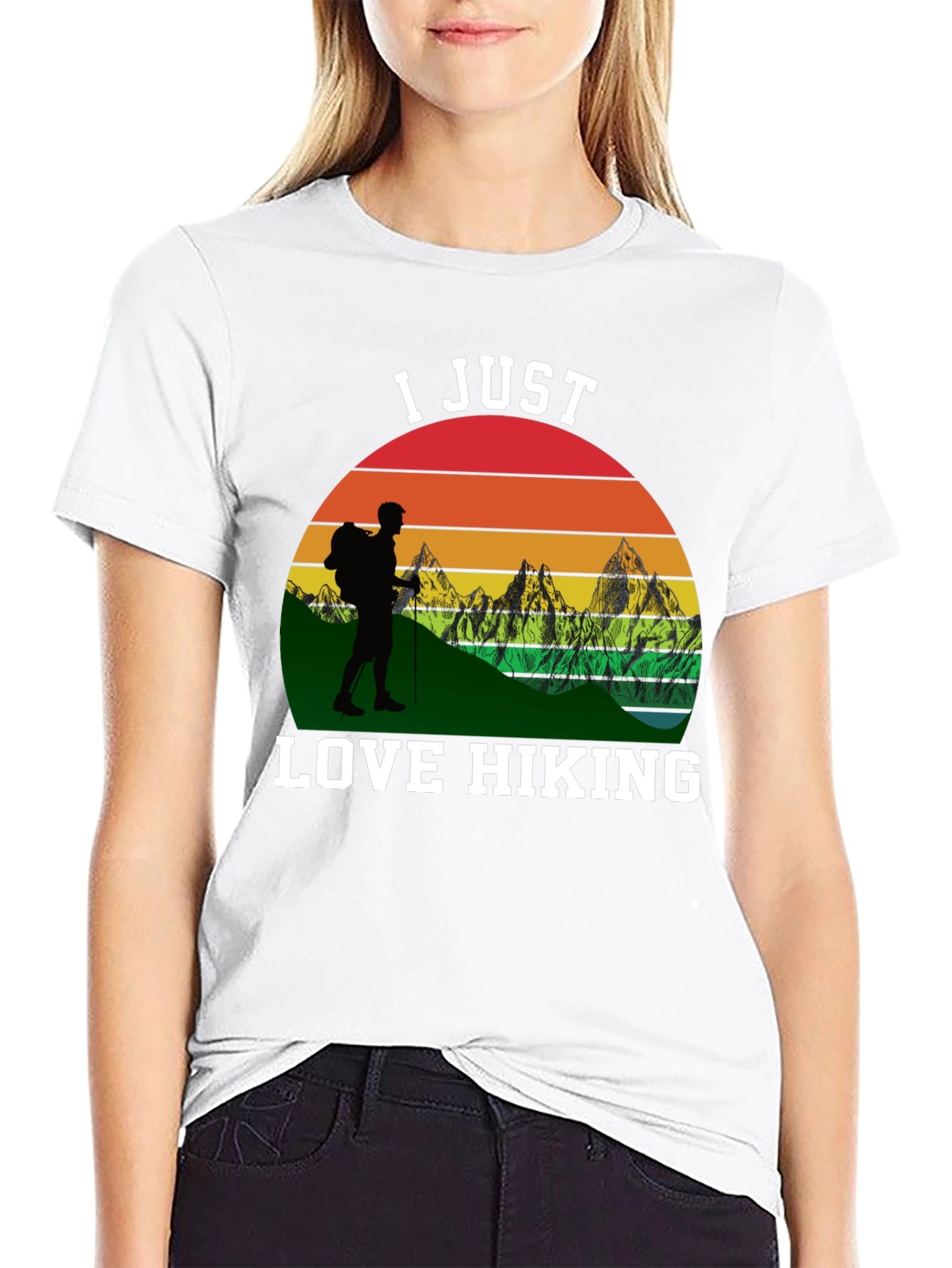 I Just Love Hiking Black T-Shirt