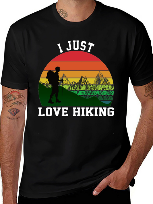 I Just Love Hiking Black T-Shirt