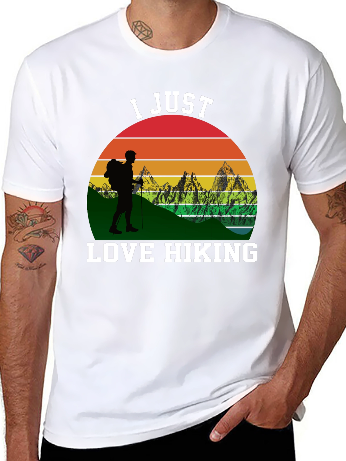 I Just Love Hiking Black T-Shirt