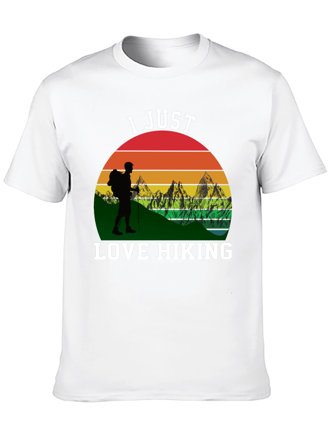 I Just Love Hiking Black T-Shirt
