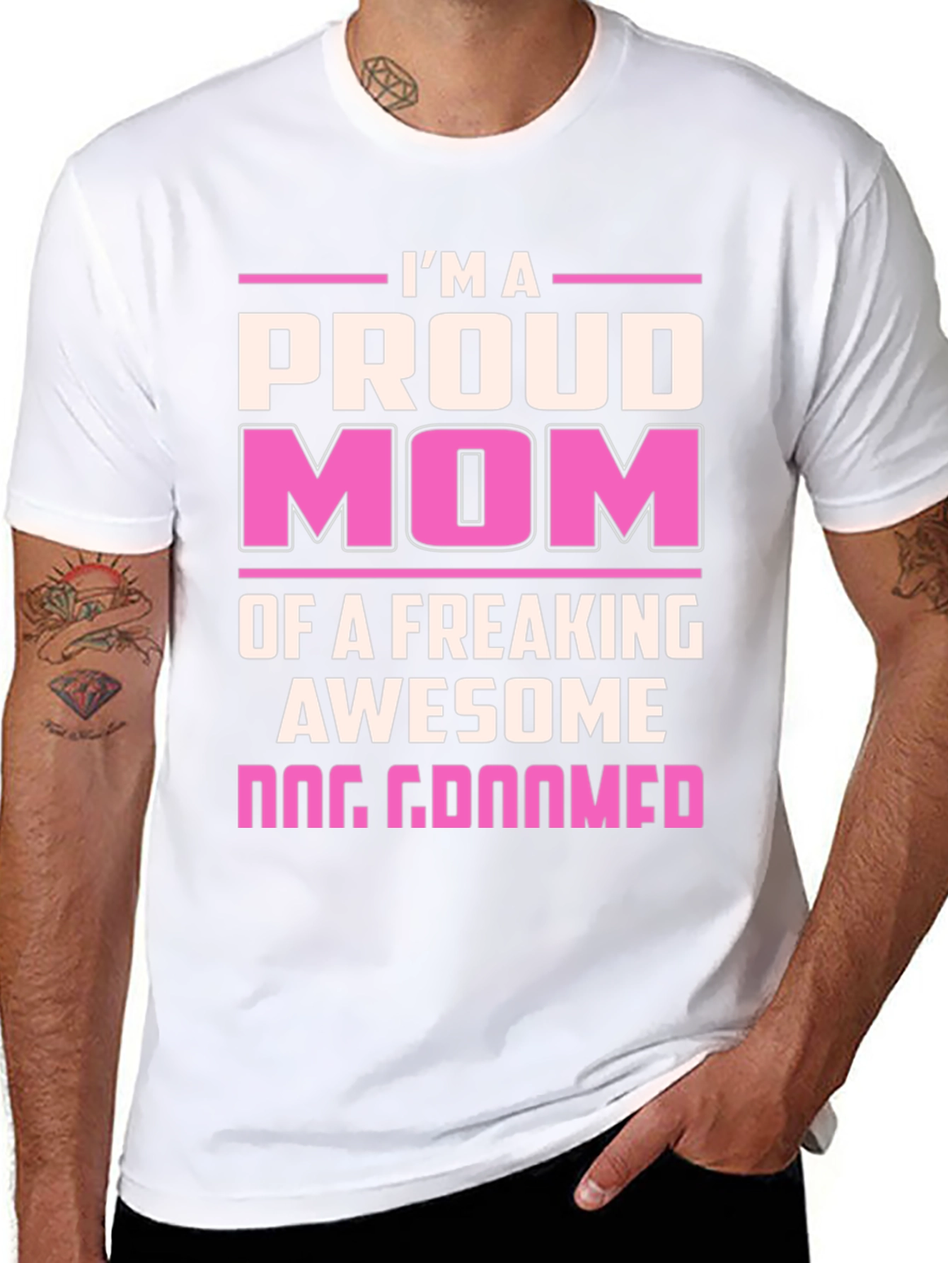 Proud Dog Groomer Mom T-Shirt