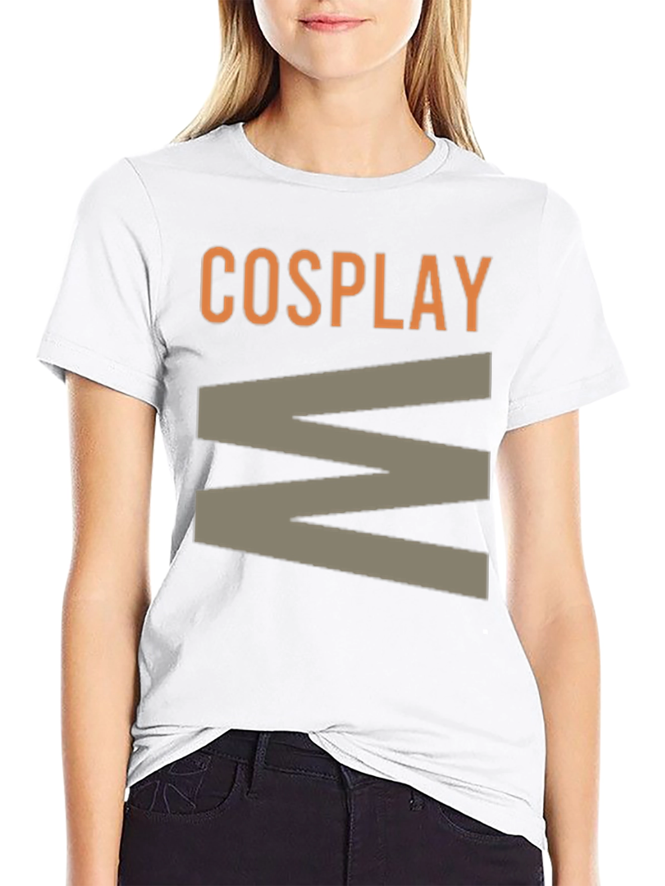 Cosplay Graphic Print Black T-Shirt