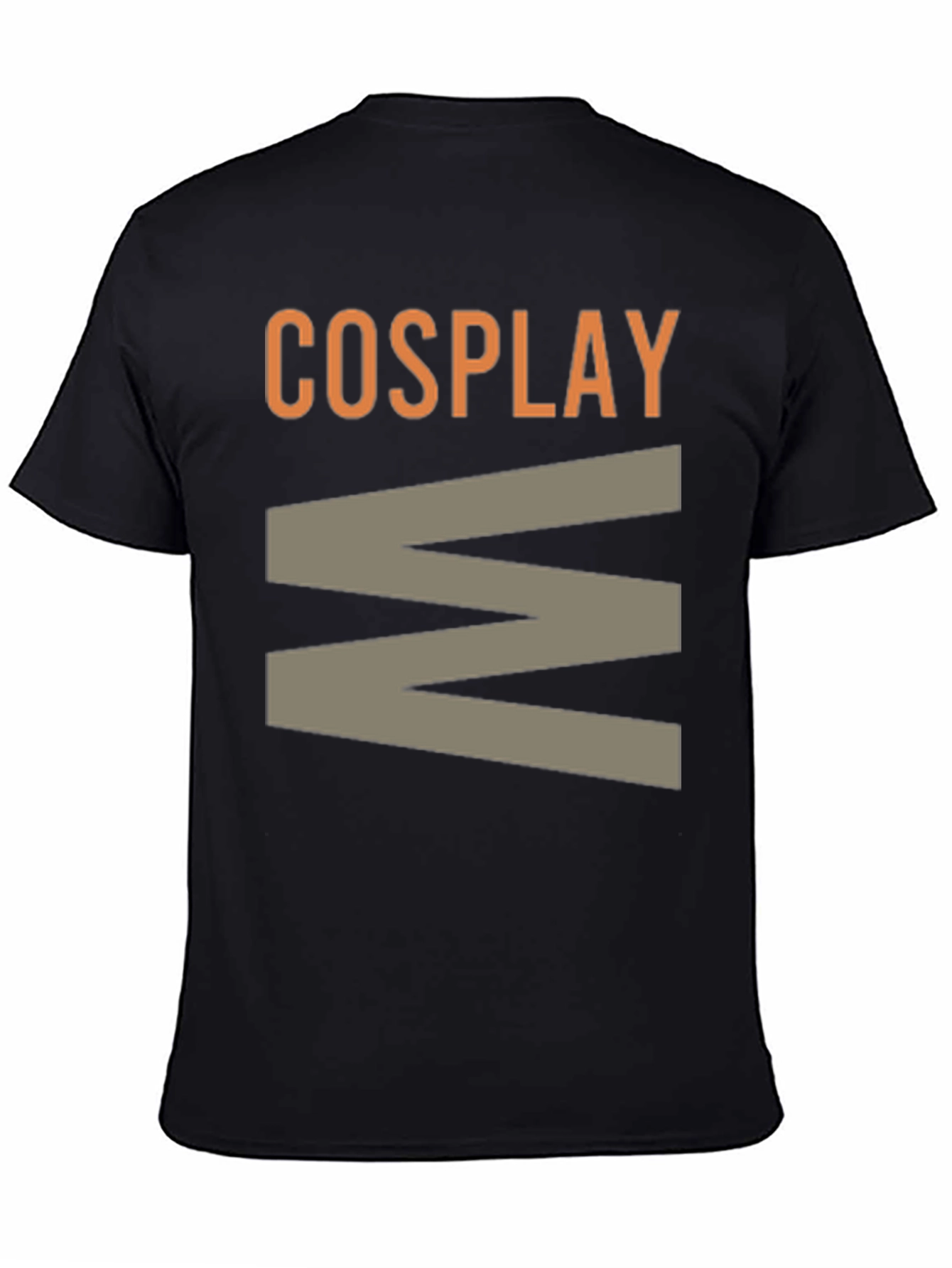 Cosplay Graphic Print Black T-Shirt