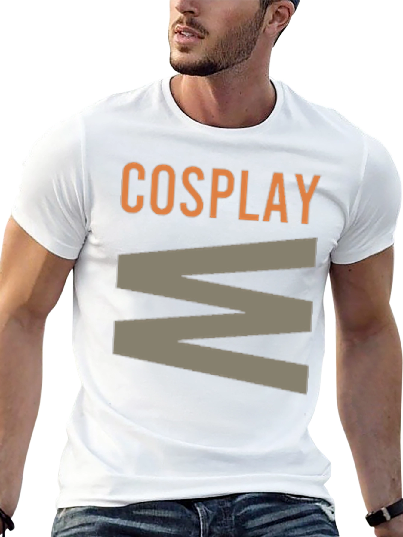 Cosplay Graphic Print Black T-Shirt