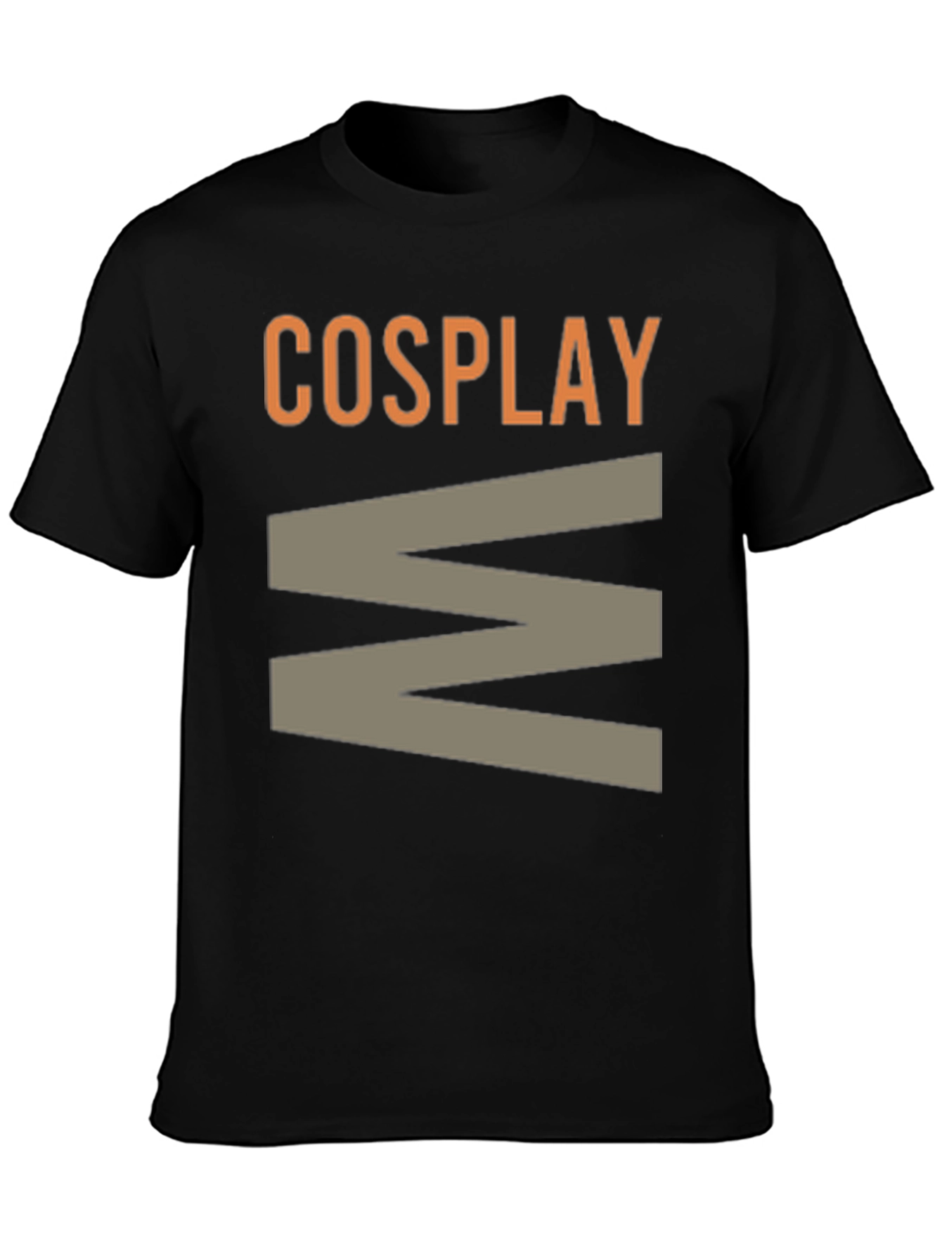 Cosplay Graphic Print Black T-Shirt