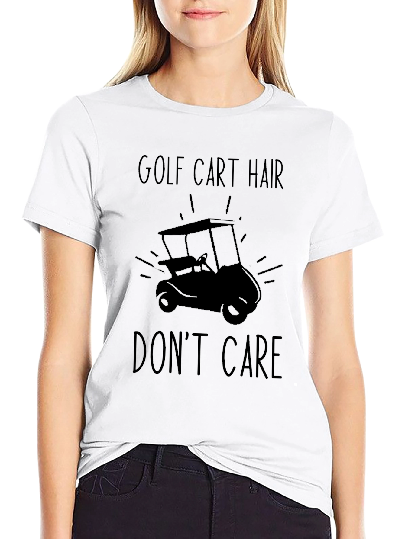 Golf Cart Hair Dont Care Graphic Tee