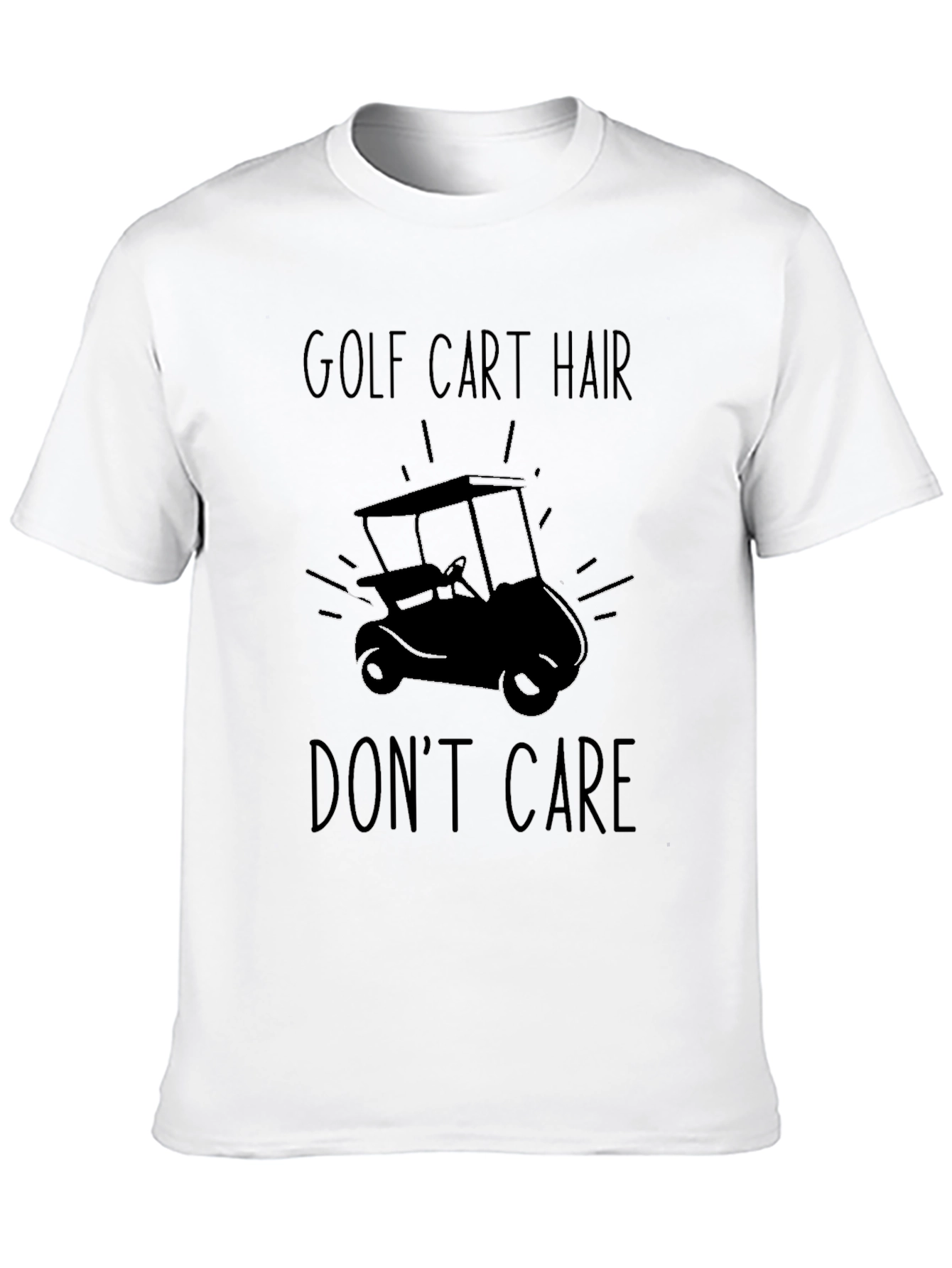 Golf Cart Hair Dont Care Graphic Tee