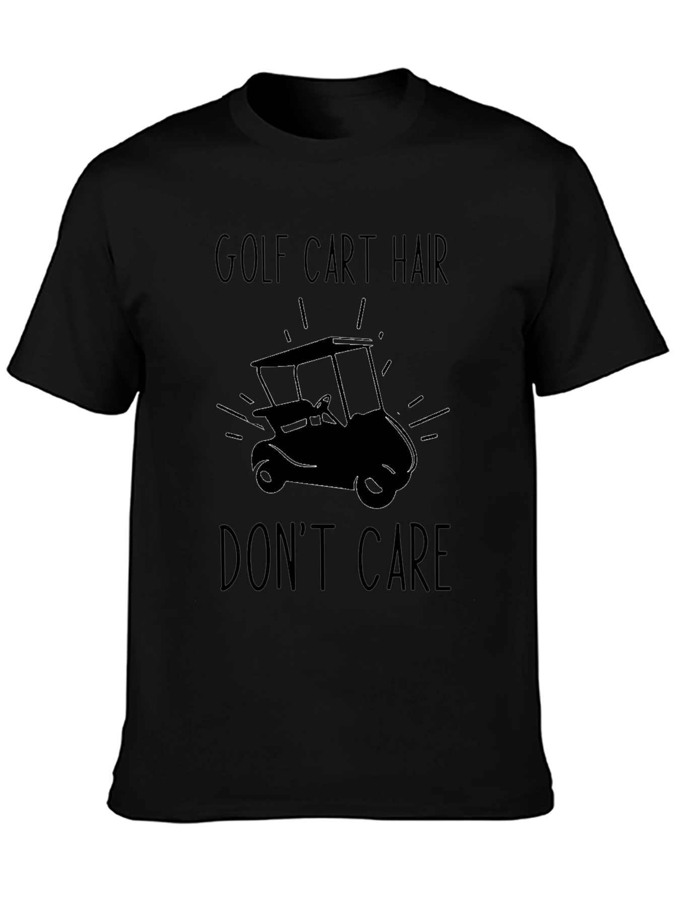 Golf Cart Hair Dont Care Graphic Tee