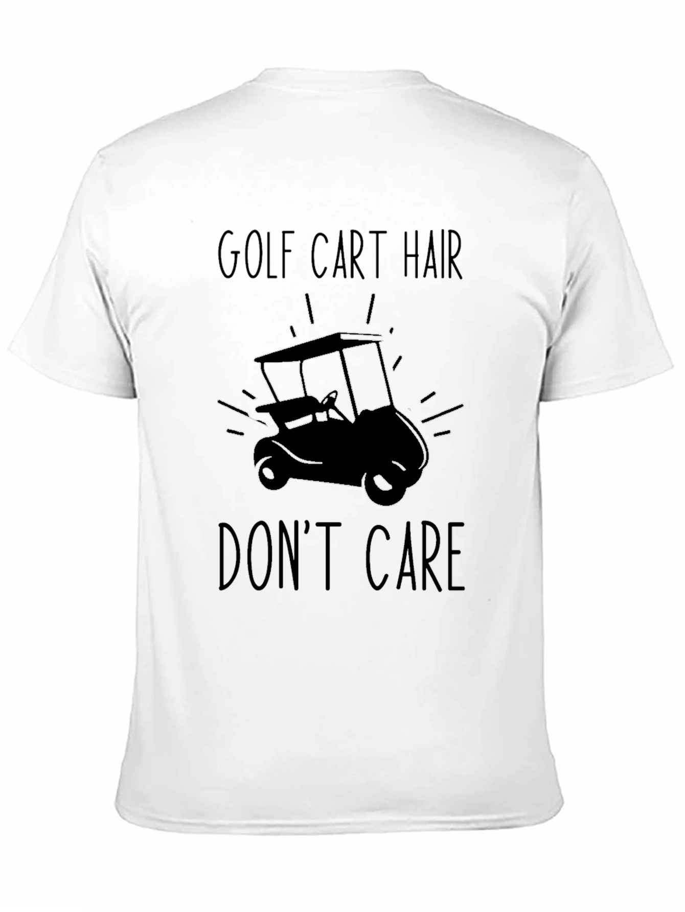 Golf Cart Hair Dont Care Graphic Tee