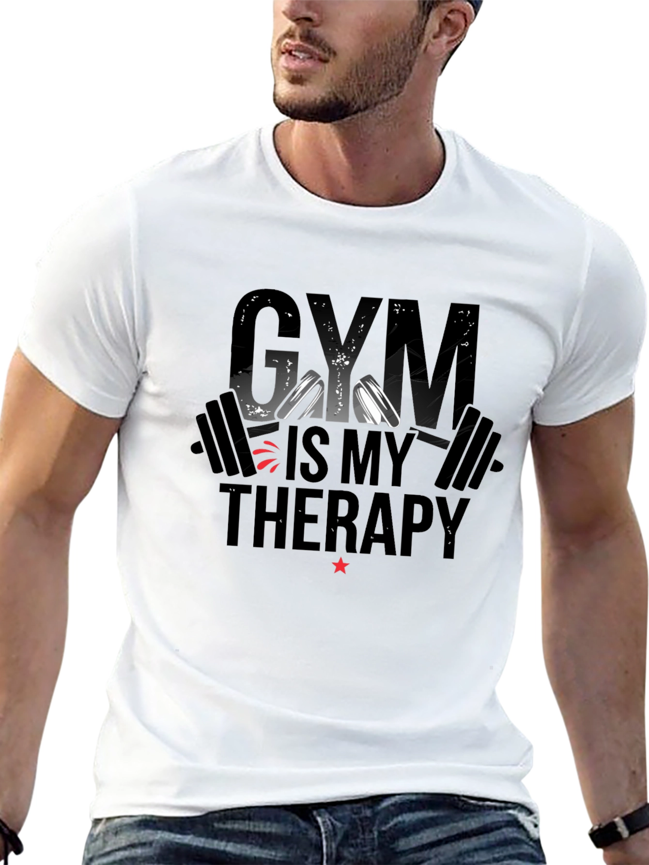 Gym Is My Therapy Graphic T-Shirt