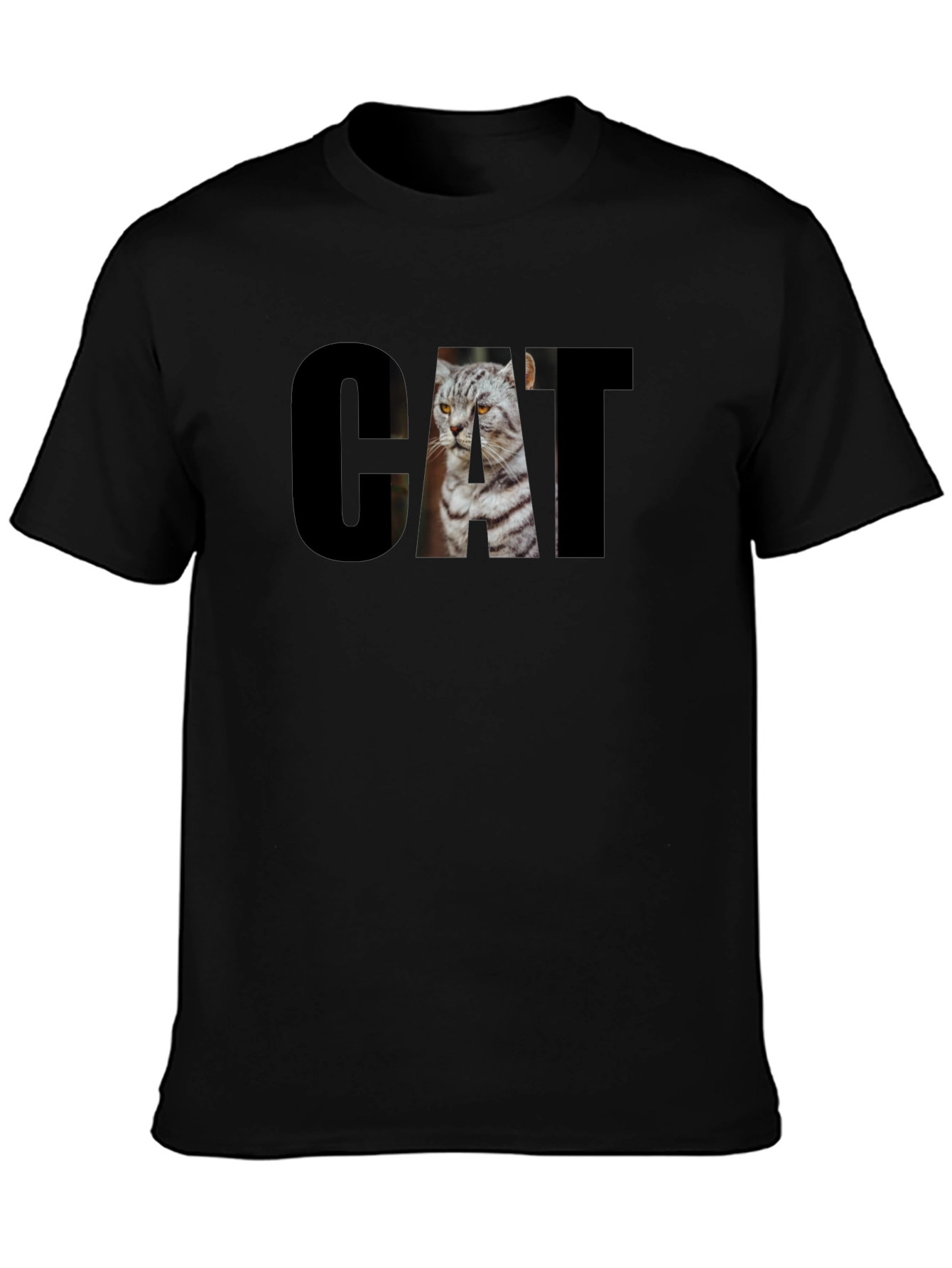 Cool Cat Graphic Tee - Unisex Black T-Shirt