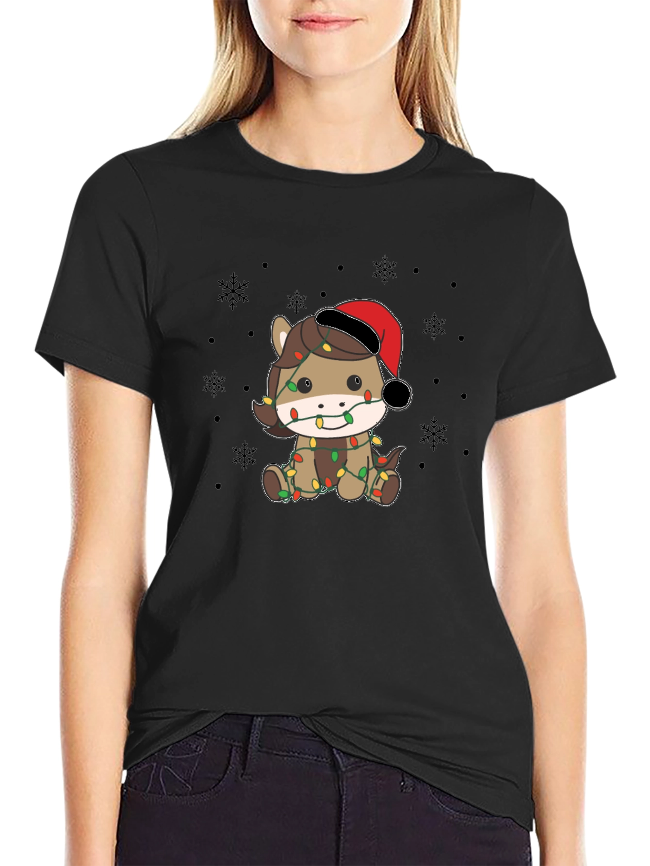 Christmas Horse Lights T-Shirt
