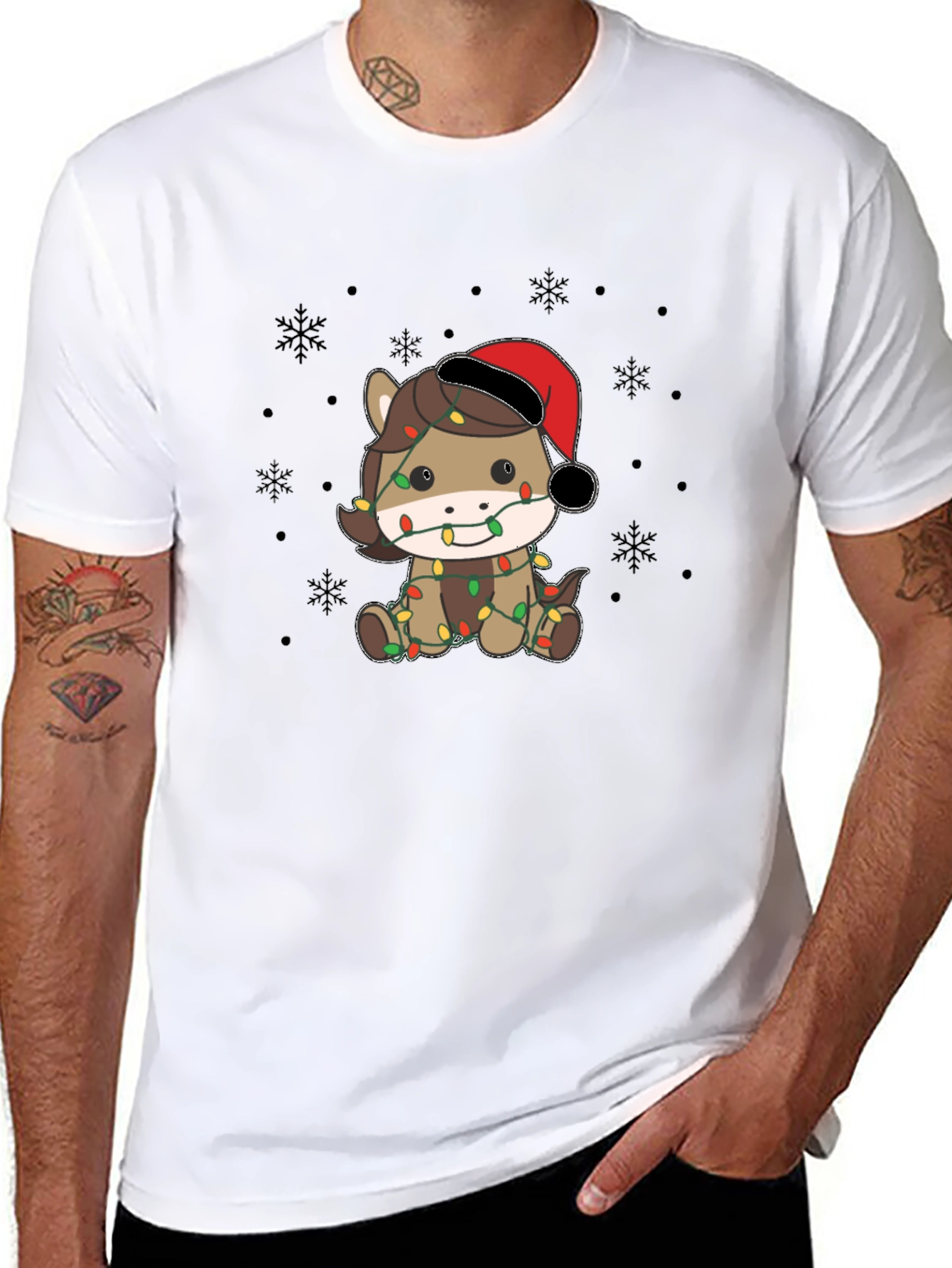 Christmas Horse Lights T-Shirt