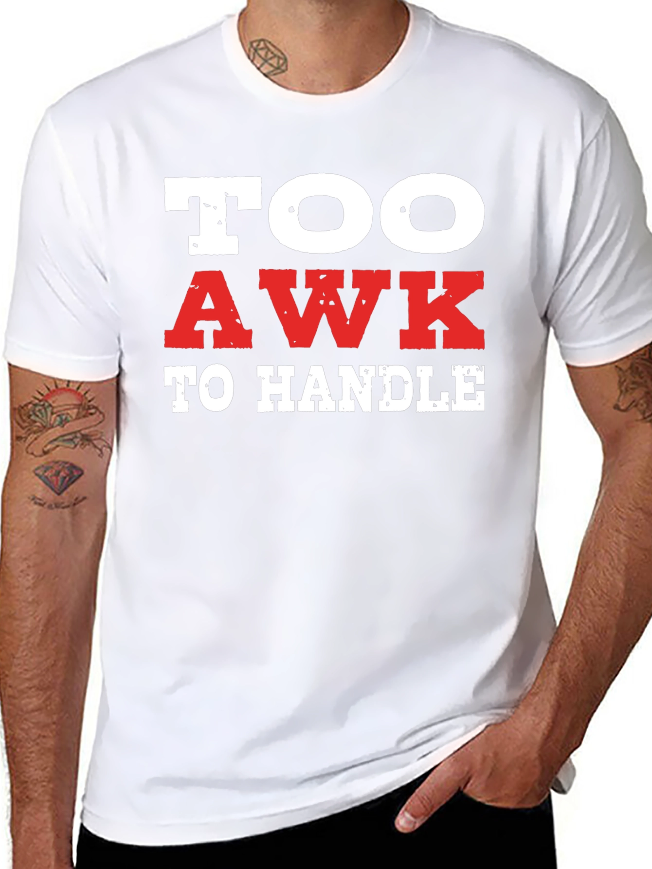 Too Awk to Handle Black Graphic Tee
