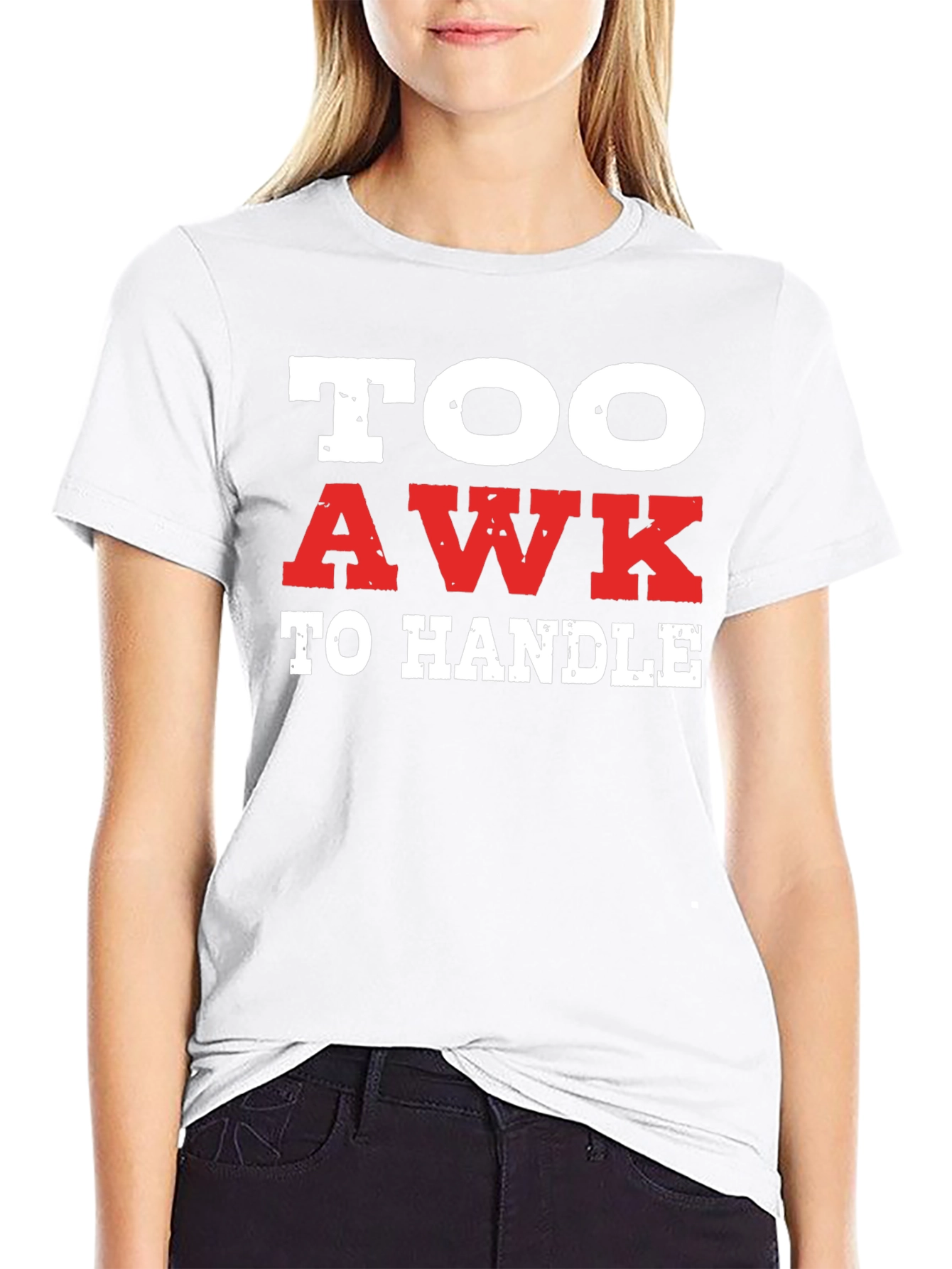 Too Awk to Handle Black Graphic Tee