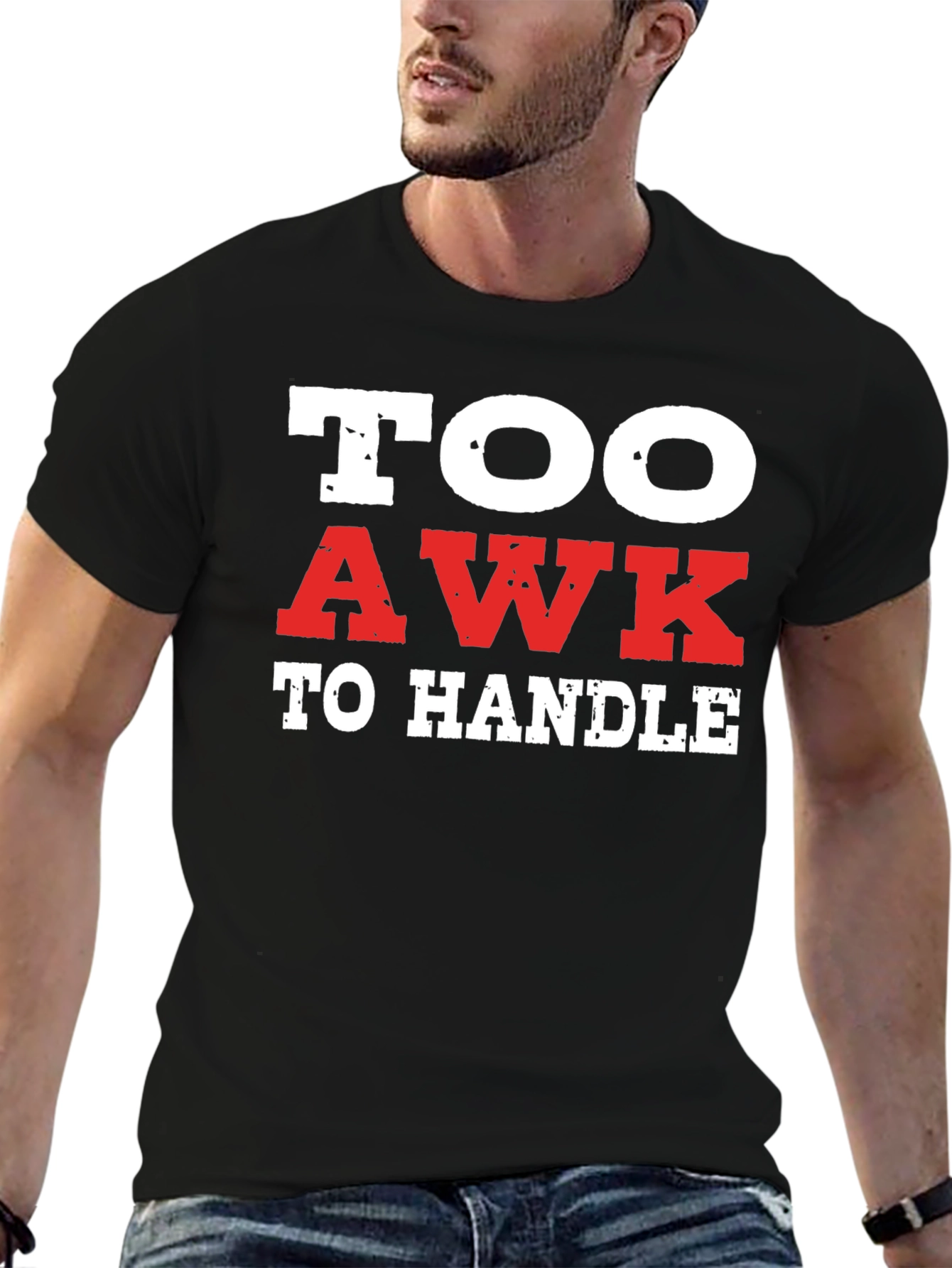Too Awk to Handle Black Graphic Tee
